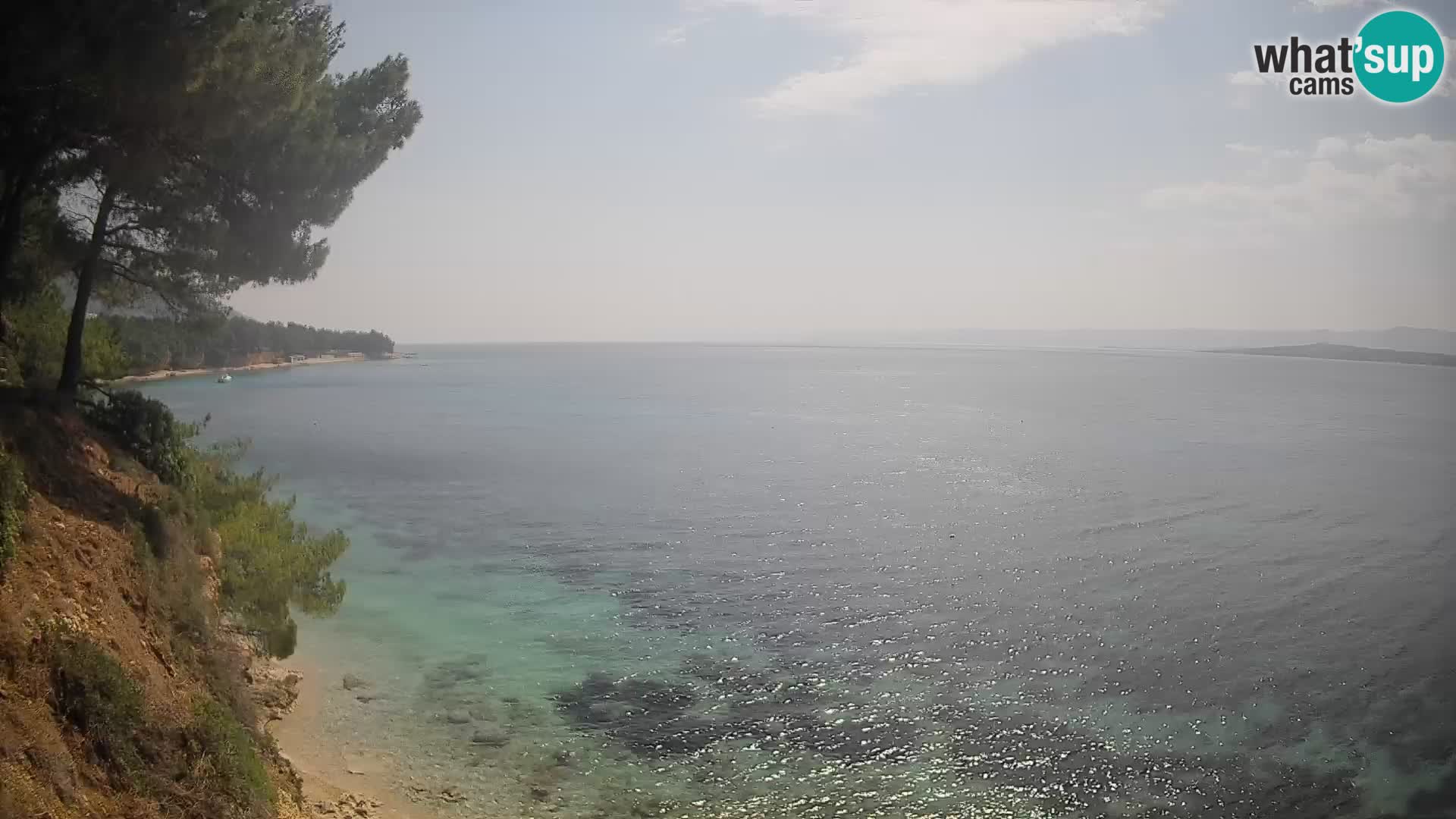 Web kamera Potočine Bol – Pogled uživo na plažu Borak, otok Brač