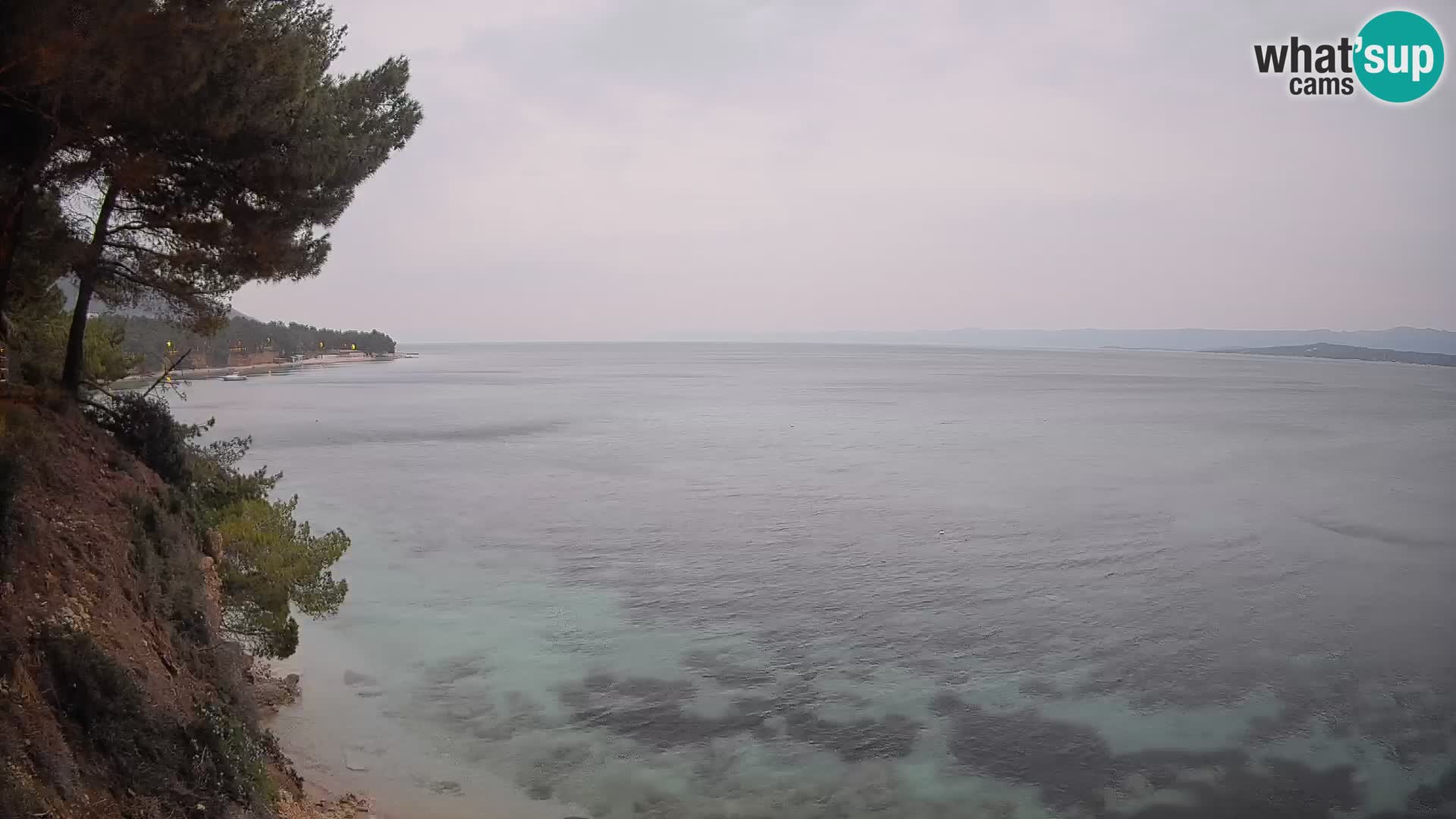 Webcam Spiaggia Potočine Bol – Vista live sulla spiaggia Borak, Isola di Brač