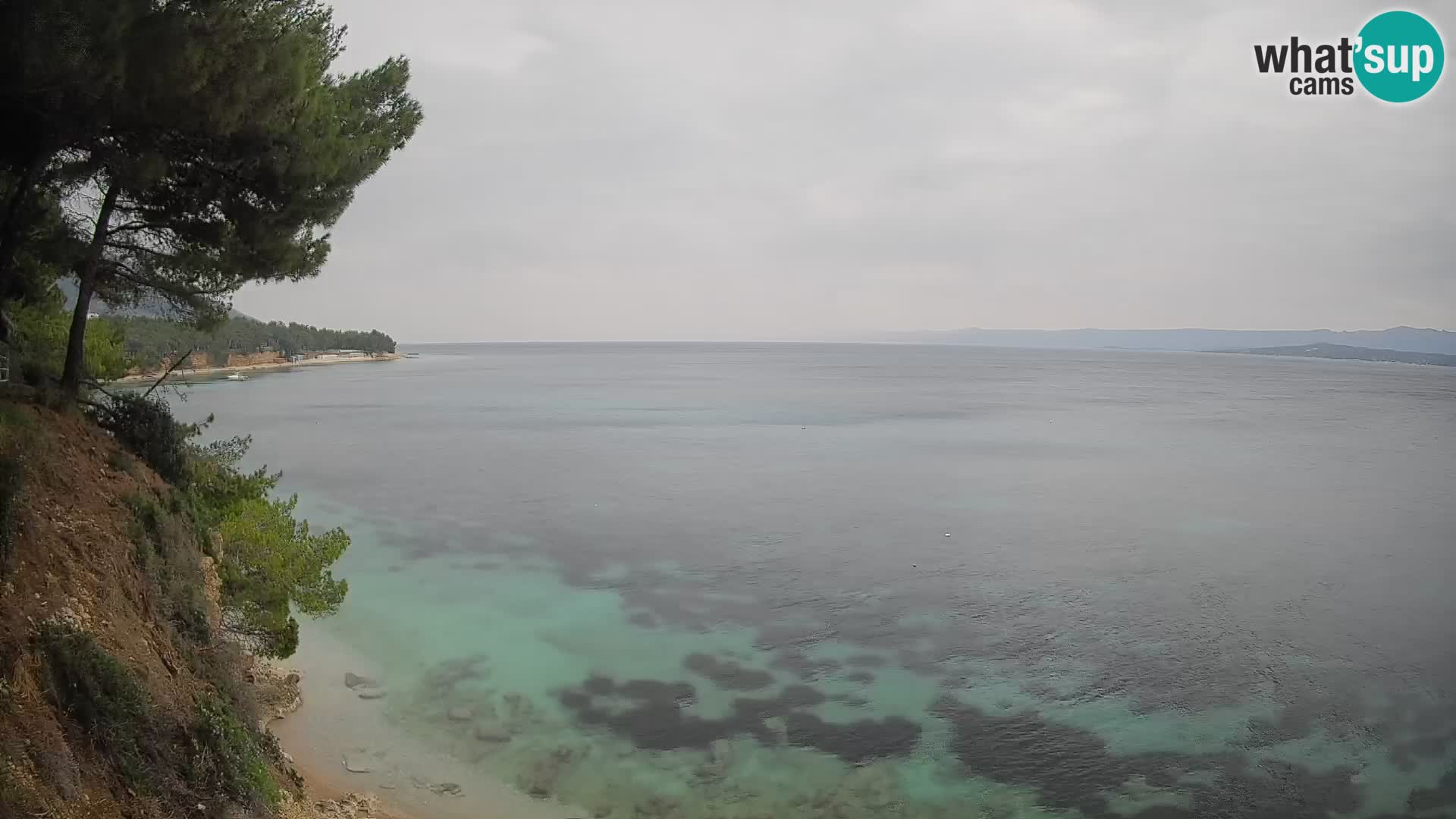 Webcam Spiaggia Potočine Bol – Vista live sulla spiaggia Borak, Isola di Brač