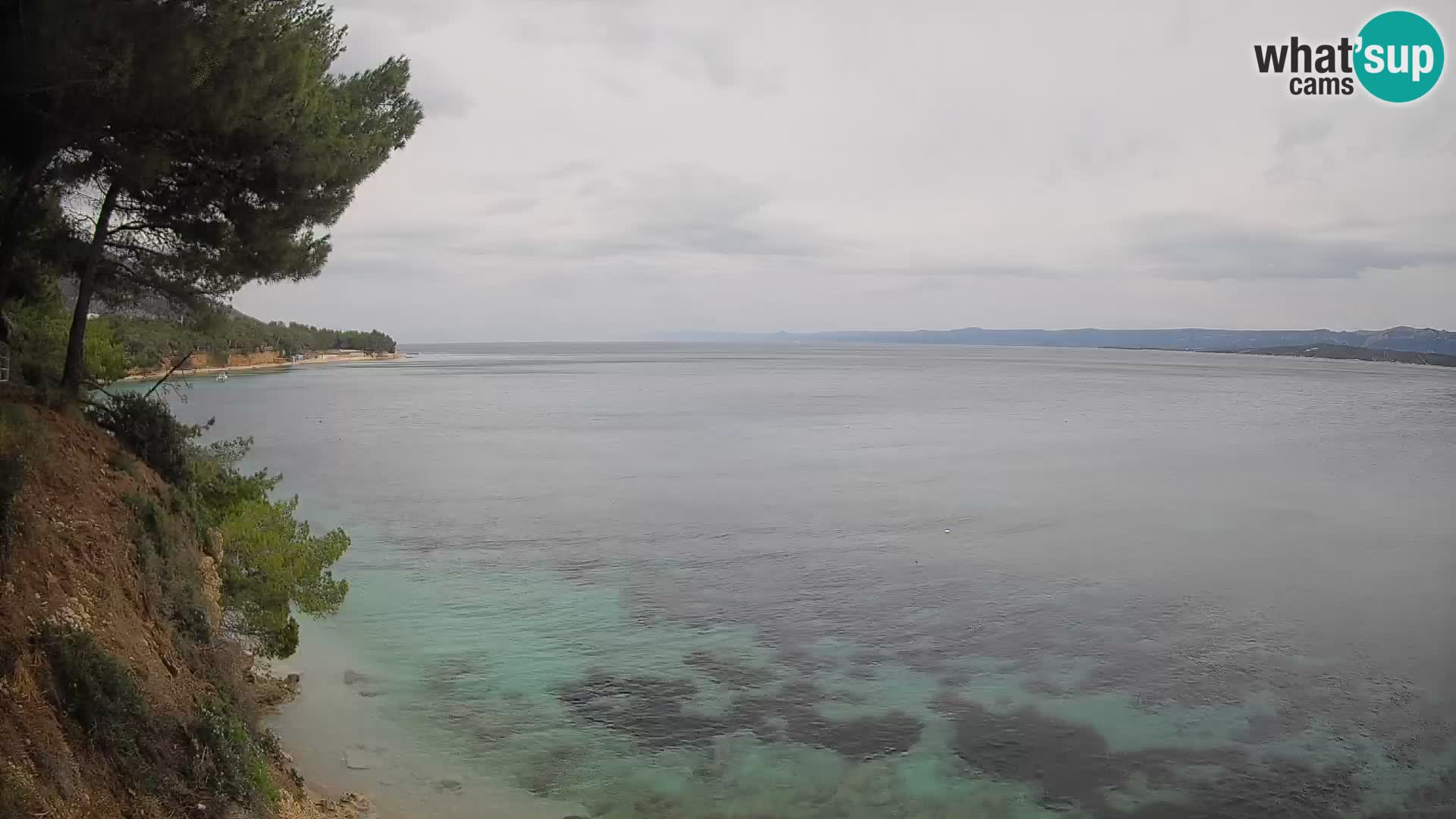 Webcam Spiaggia Potočine Bol – Vista live sulla spiaggia Borak, Isola di Brač