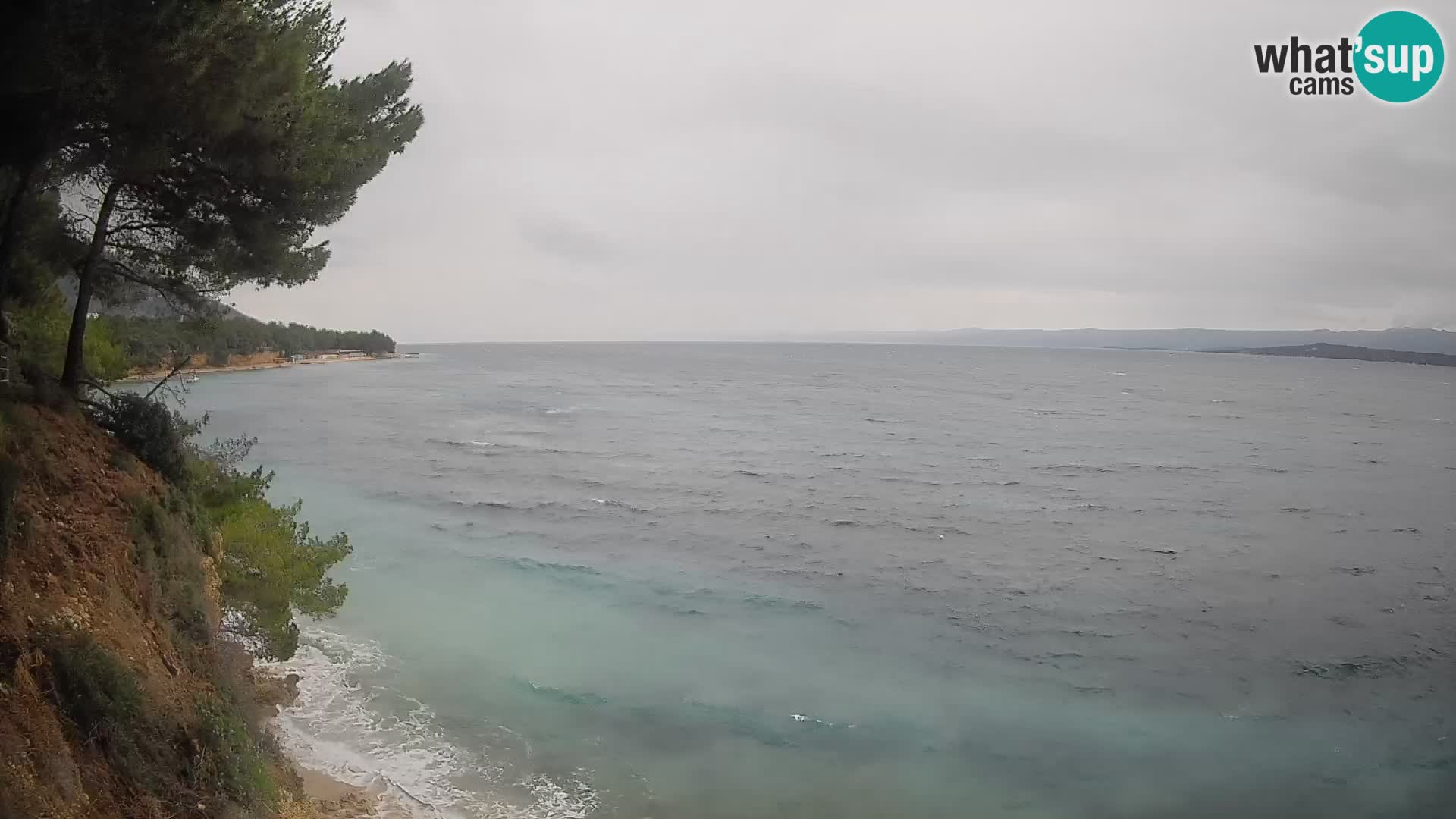 Web kamera Potočine Bol – Pogled uživo na plažu Borak, otok Brač