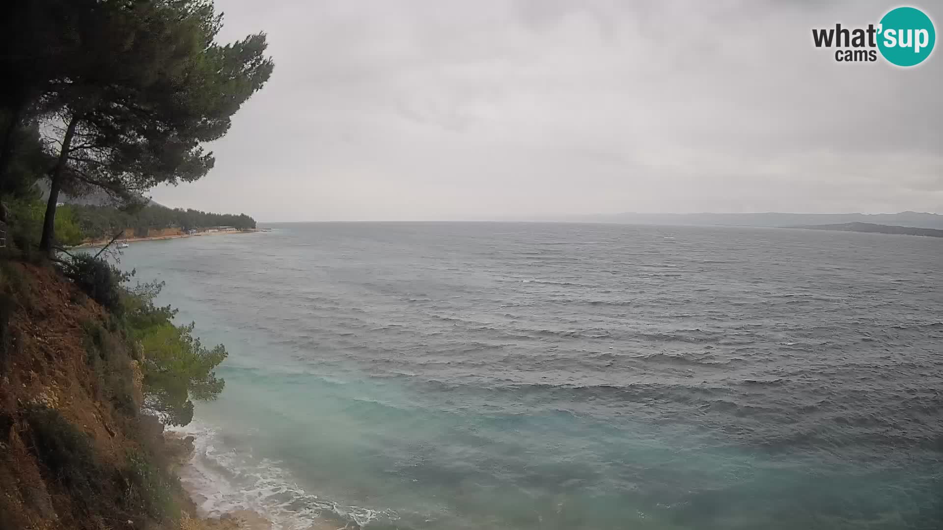 Webcam Spiaggia Potočine Bol – Vista live sulla spiaggia Borak, Isola di Brač