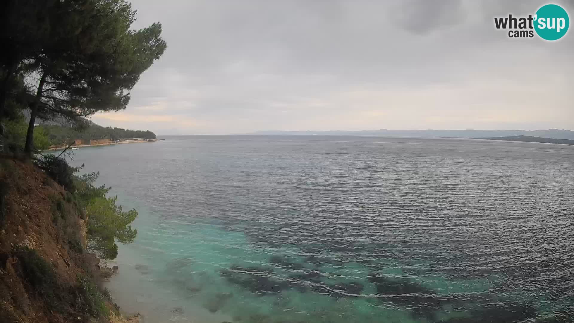 Webcam Spiaggia Potočine Bol – Vista live sulla spiaggia Borak, Isola di Brač