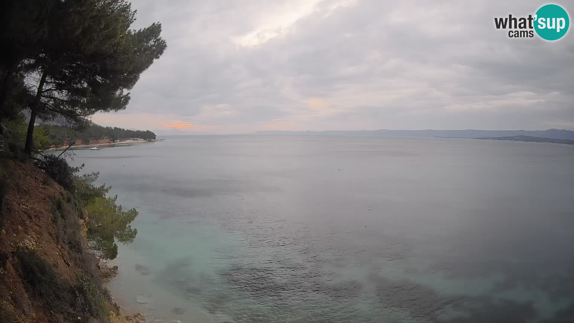 Spletna kamera Plaža Potočine Bol – Pogled v živo na plažo Borak, otok Brač