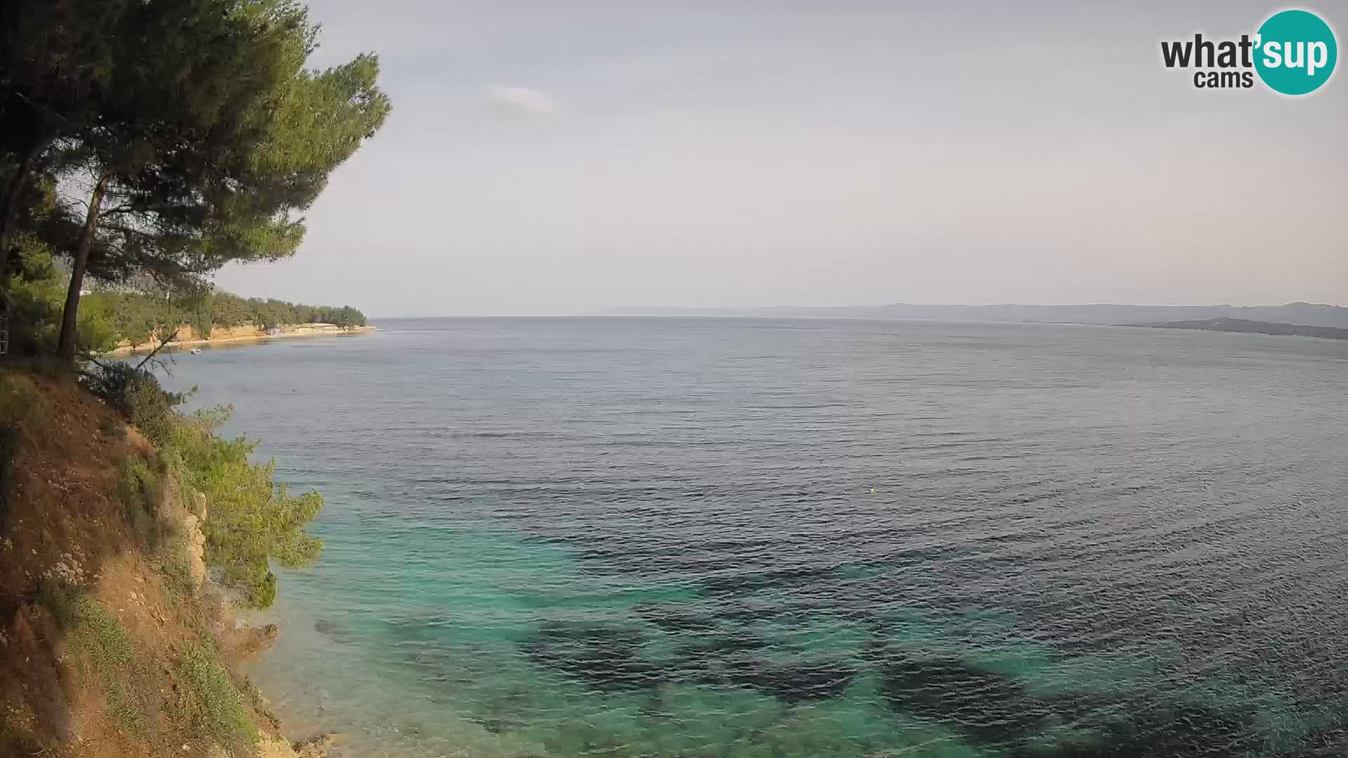 Webcam Spiaggia Potočine Bol – Vista live sulla spiaggia Borak, Isola di Brač