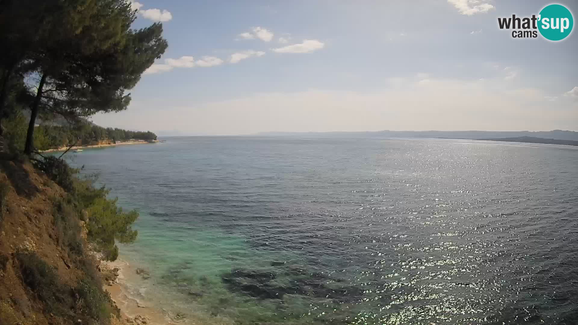 Spletna kamera Plaža Potočine Bol – Pogled v živo na plažo Borak, otok Brač