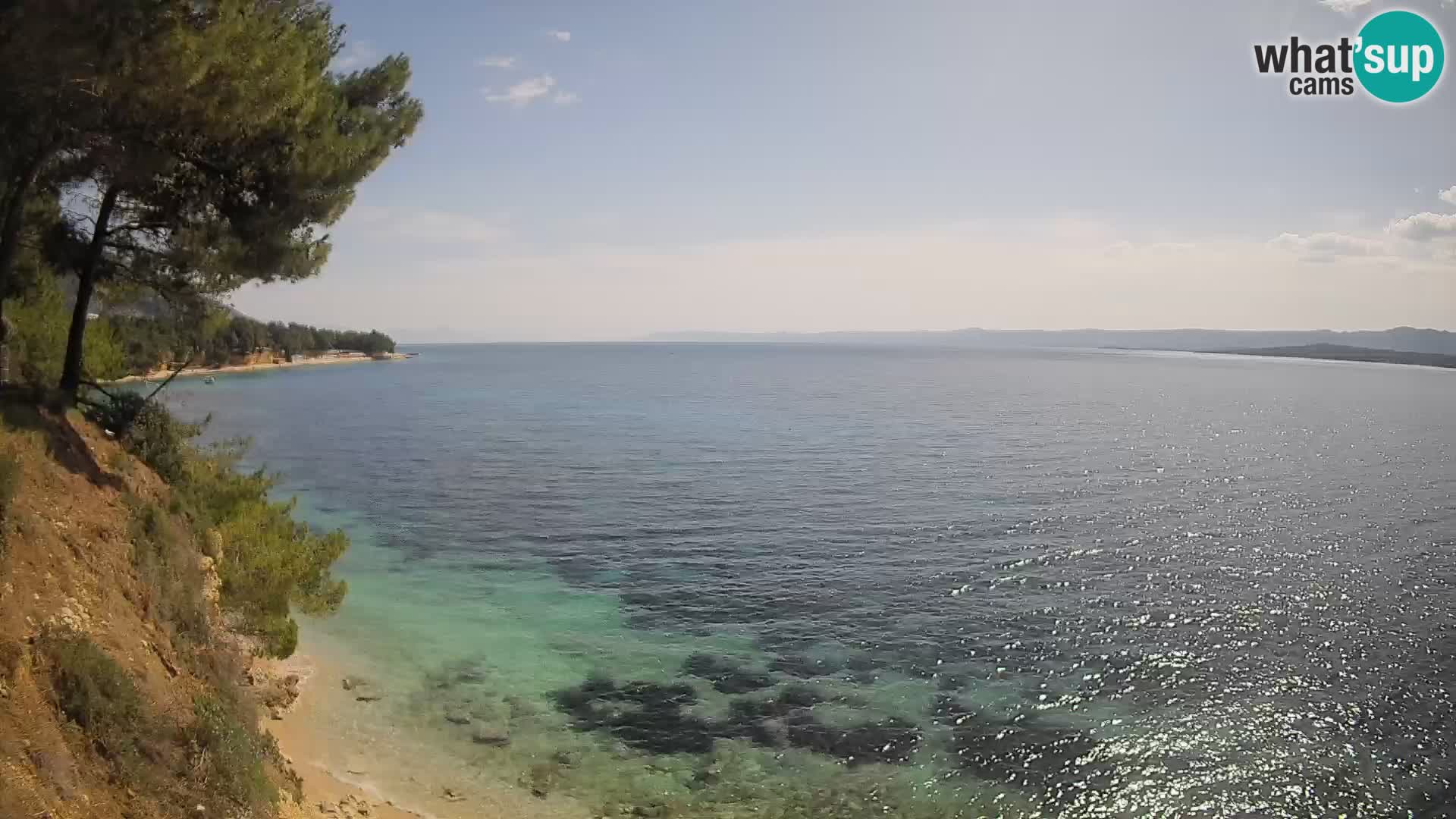 Webcam Spiaggia Potočine Bol – Vista live sulla spiaggia Borak, Isola di Brač