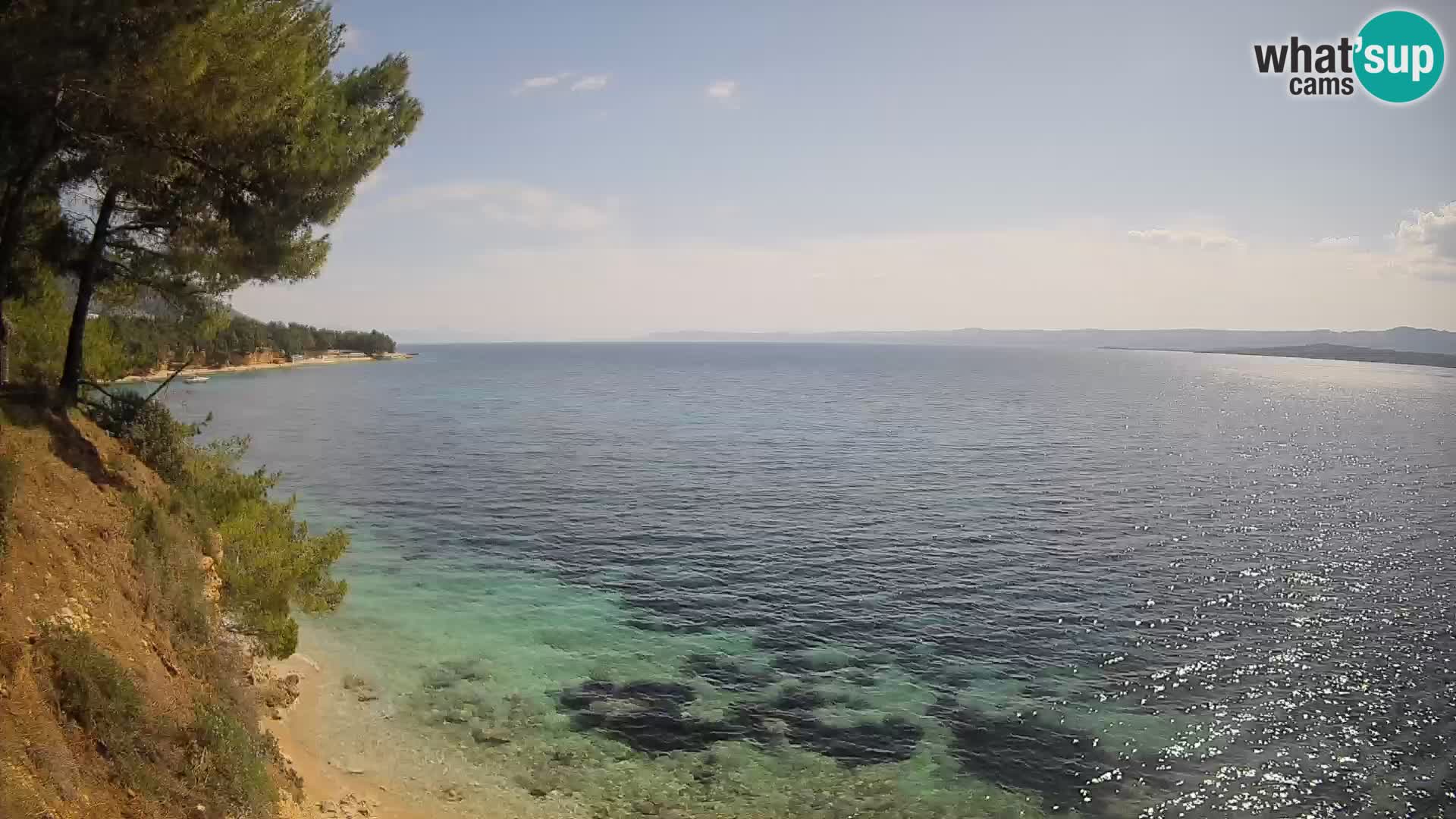 Webcam Spiaggia Potočine Bol – Vista live sulla spiaggia Borak, Isola di Brač