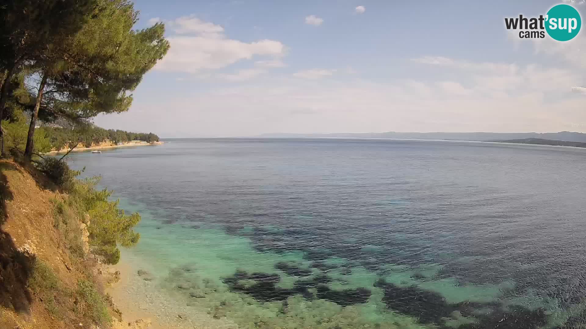 Webcam Spiaggia Potočine Bol – Vista live sulla spiaggia Borak, Isola di Brač