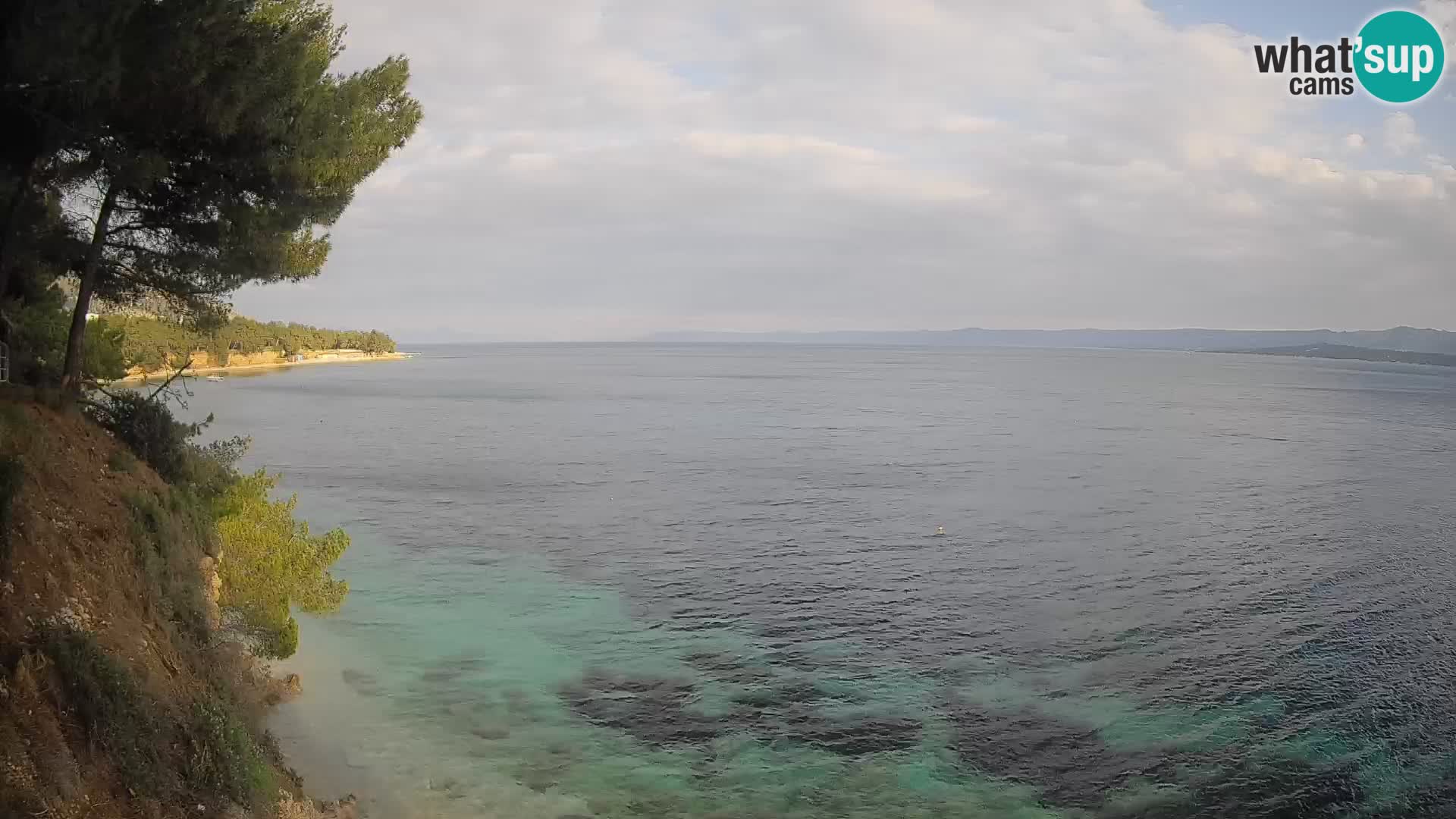 Webcam Spiaggia Potočine Bol – Vista live sulla spiaggia Borak, Isola di Brač