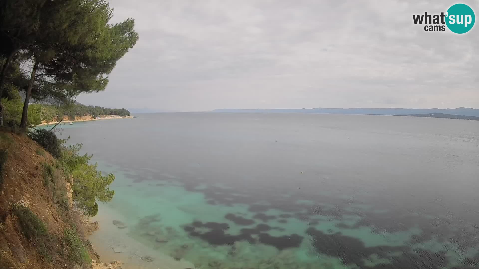 Webcam Spiaggia Potočine Bol – Vista live sulla spiaggia Borak, Isola di Brač