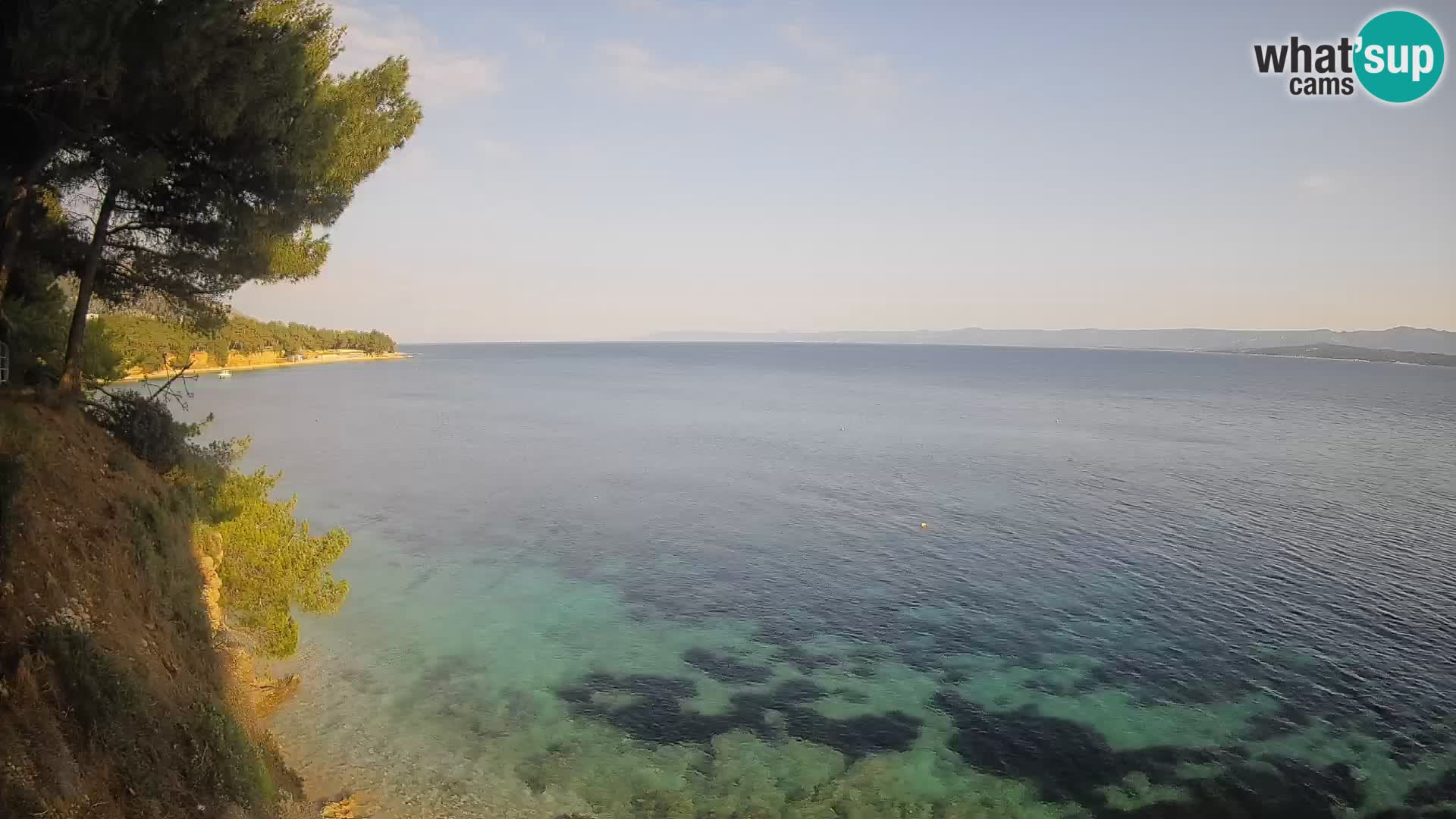 Webcam Spiaggia Potočine Bol – Vista live sulla spiaggia Borak, Isola di Brač