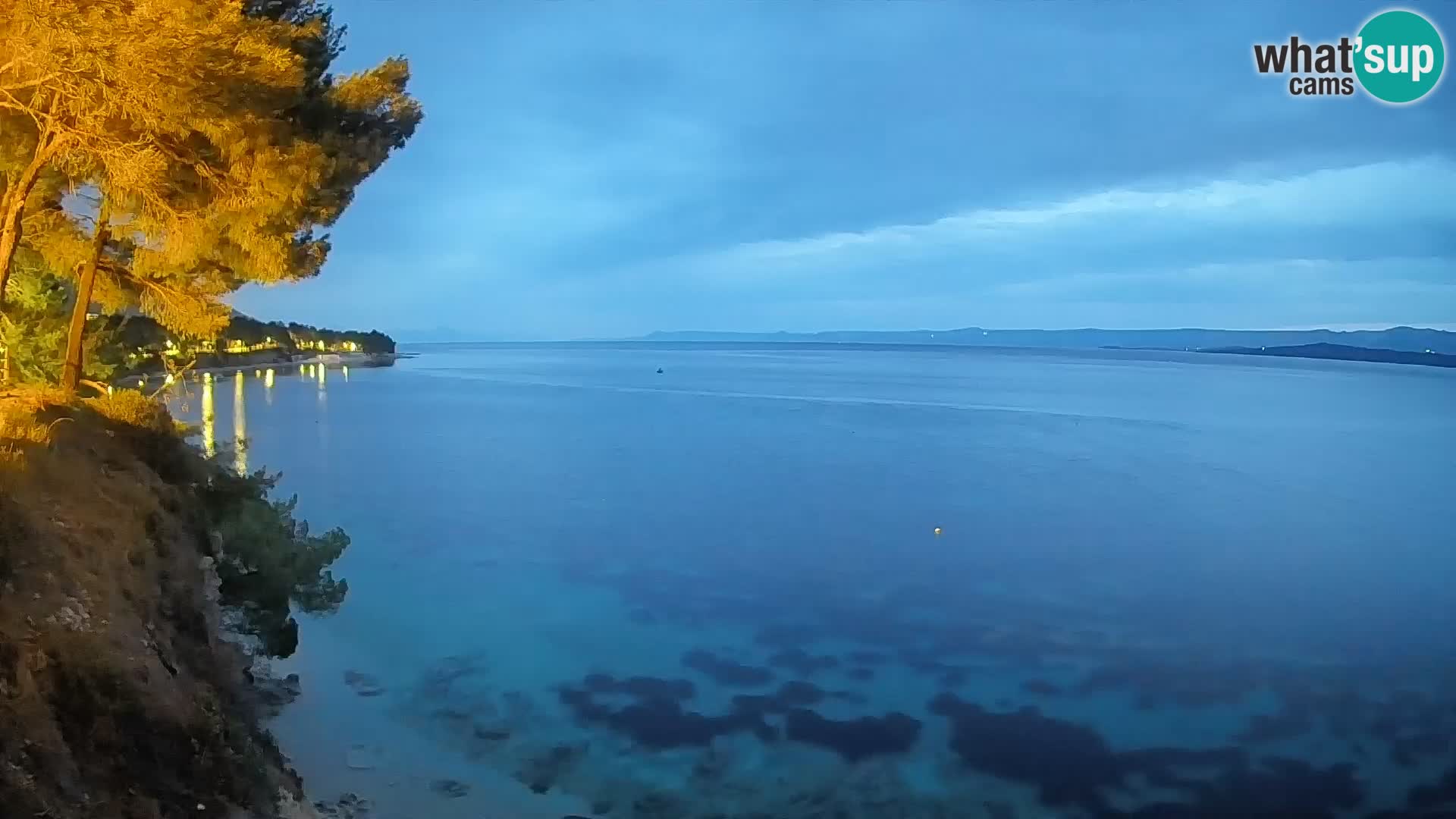 Webcam Spiaggia Potočine Bol – Vista live sulla spiaggia Borak, Isola di Brač