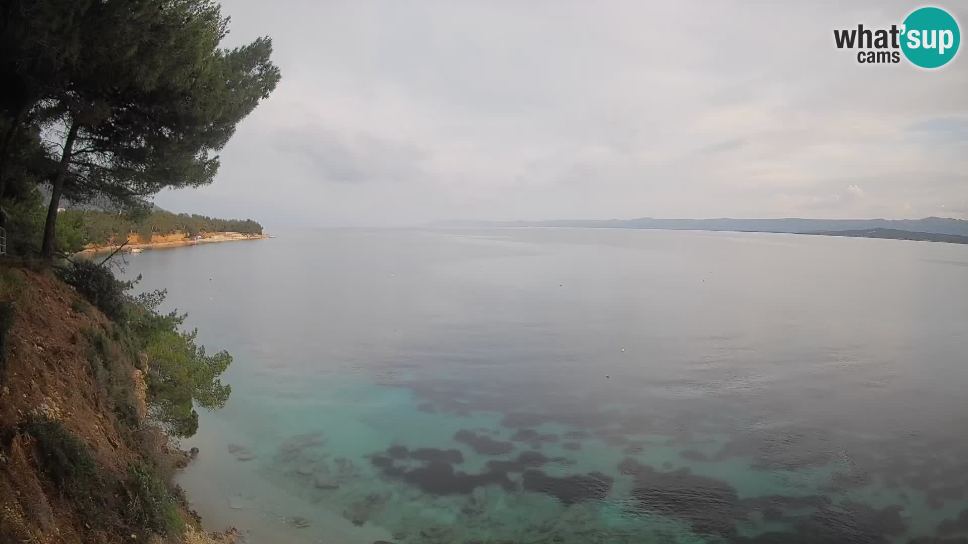 Webcam Spiaggia Potočine Bol – Vista live sulla spiaggia Borak, Isola di Brač