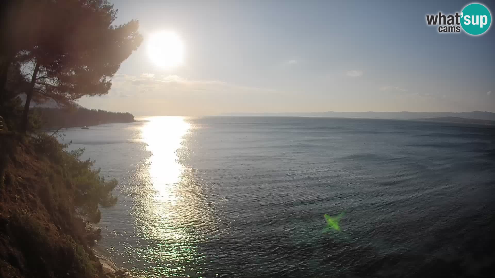 Spletna kamera Plaža Potočine Bol – Pogled v živo na plažo Borak, otok Brač