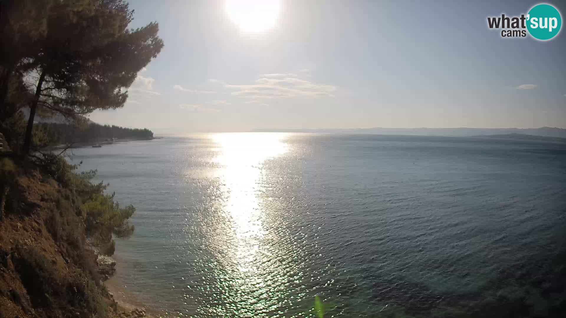 Webcam Spiaggia Potočine Bol – Vista live sulla spiaggia Borak, Isola di Brač