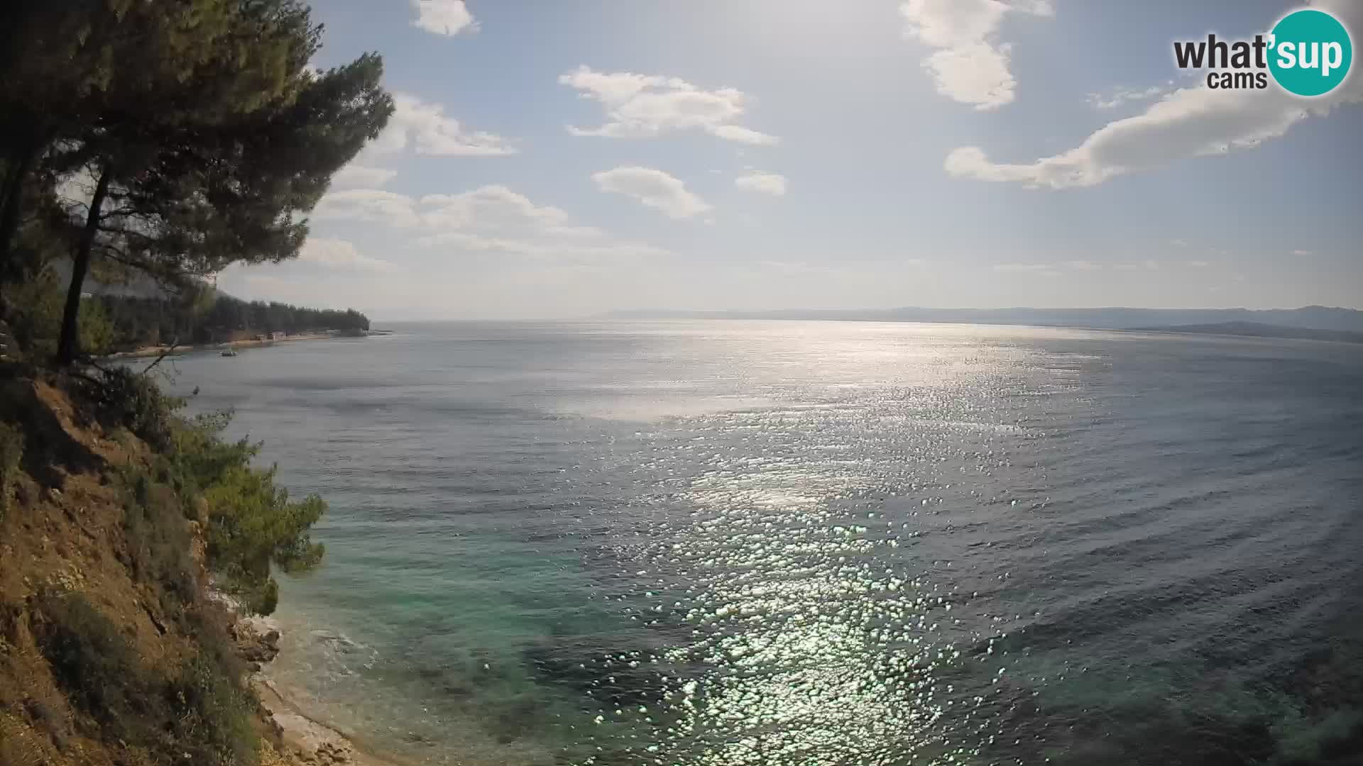 Webcam Spiaggia Potočine Bol – Vista live sulla spiaggia Borak, Isola di Brač