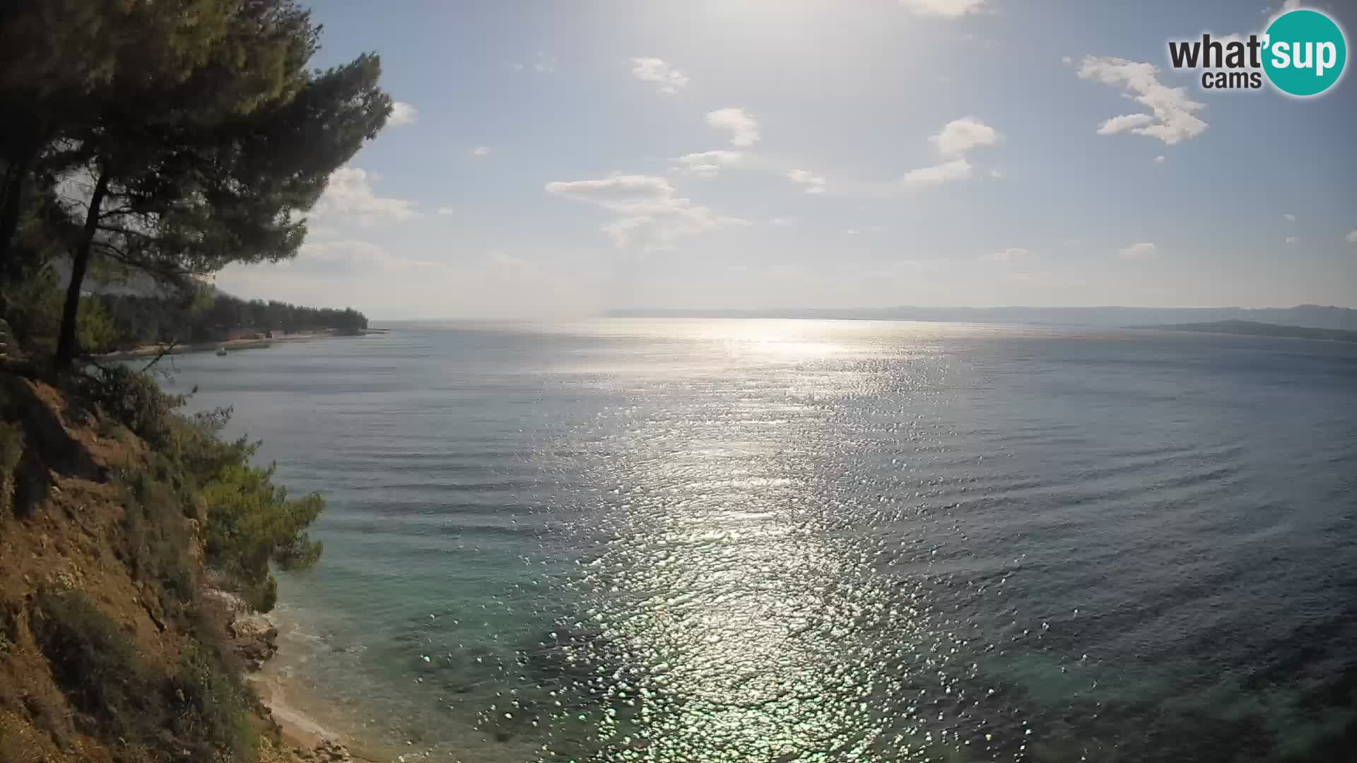 Webcam Spiaggia Potočine Bol – Vista live sulla spiaggia Borak, Isola di Brač