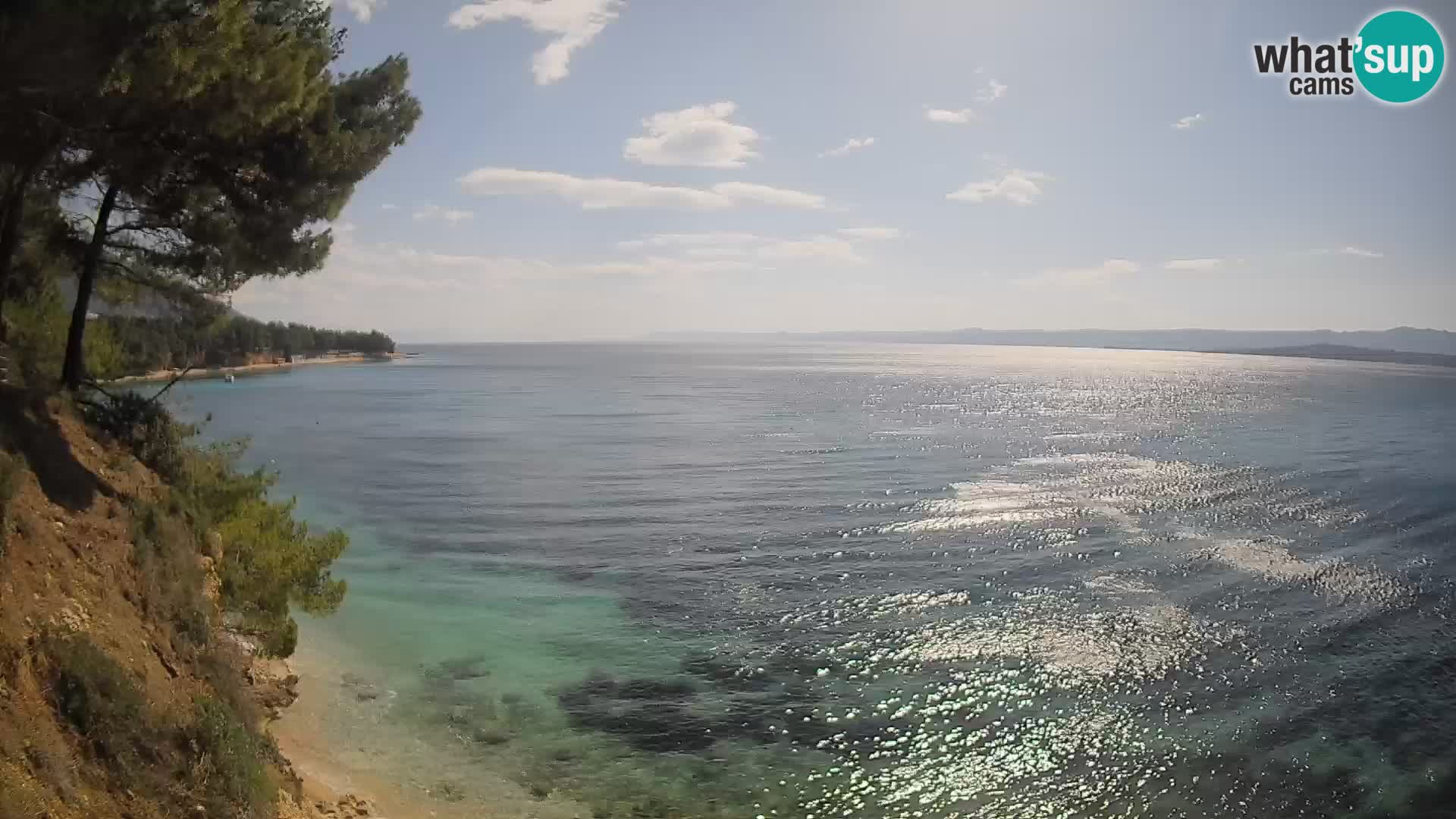 Webcam Spiaggia Potočine Bol – Vista live sulla spiaggia Borak, Isola di Brač