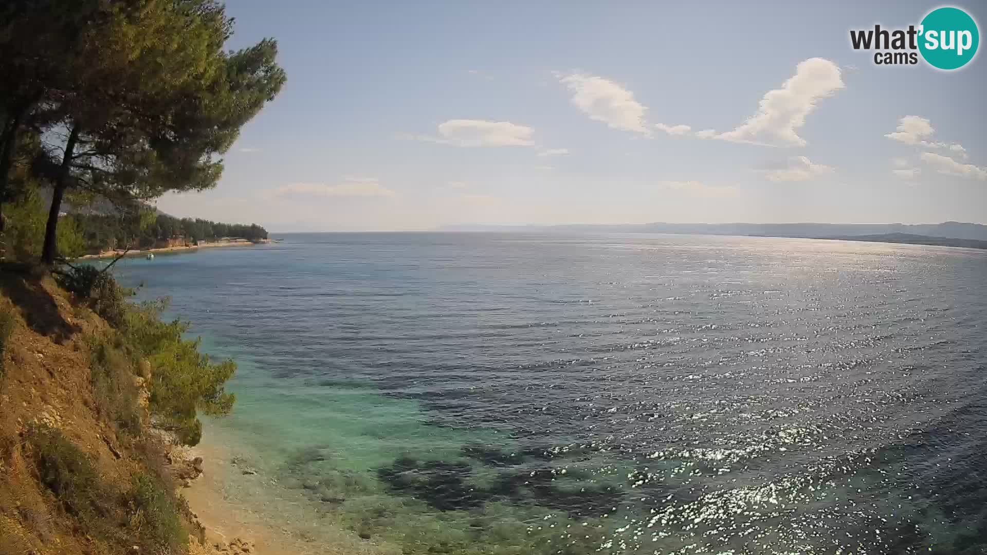 Webcam Spiaggia Potočine Bol – Vista live sulla spiaggia Borak, Isola di Brač