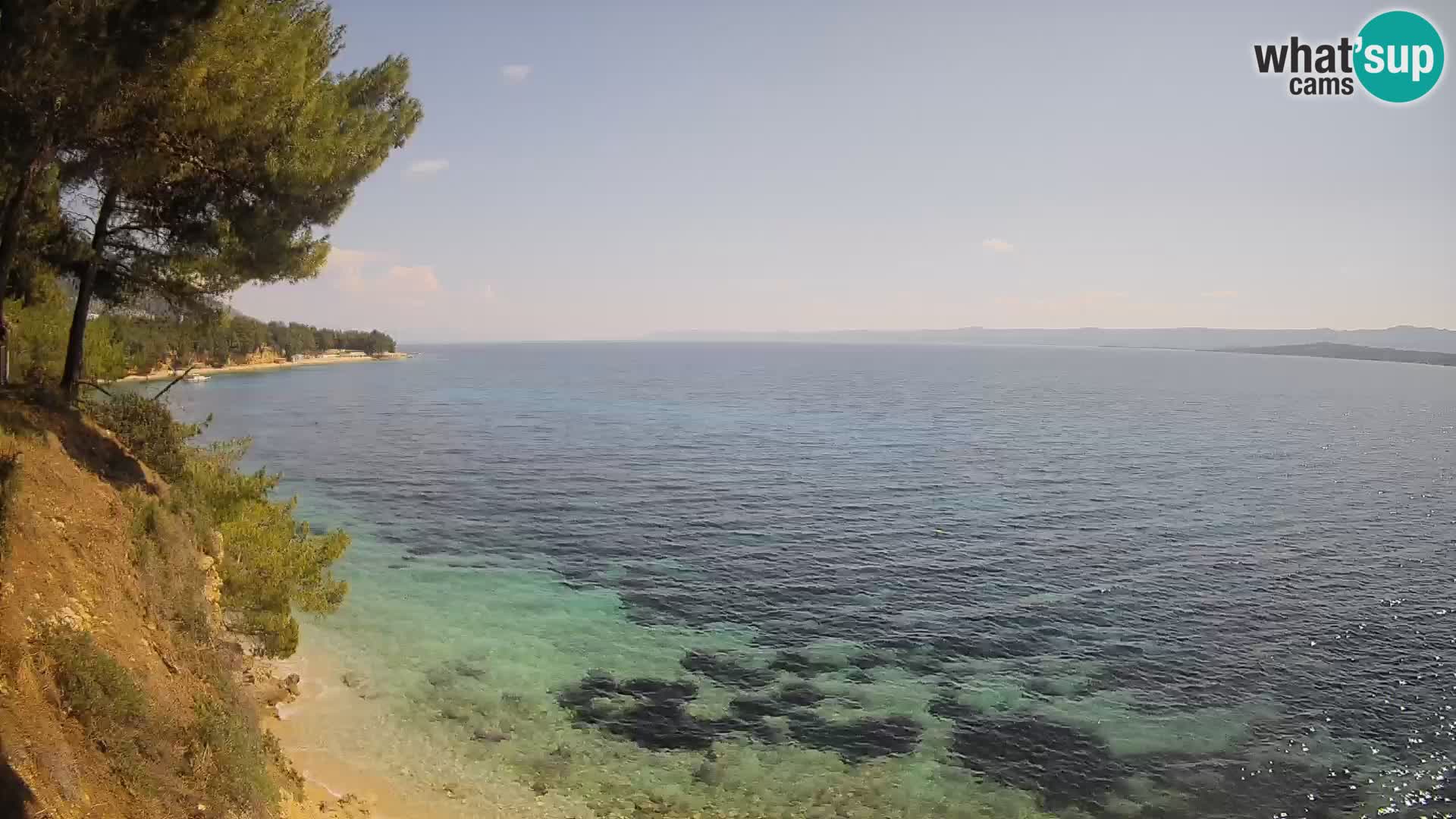 Webcam Spiaggia Potočine Bol – Vista live sulla spiaggia Borak, Isola di Brač