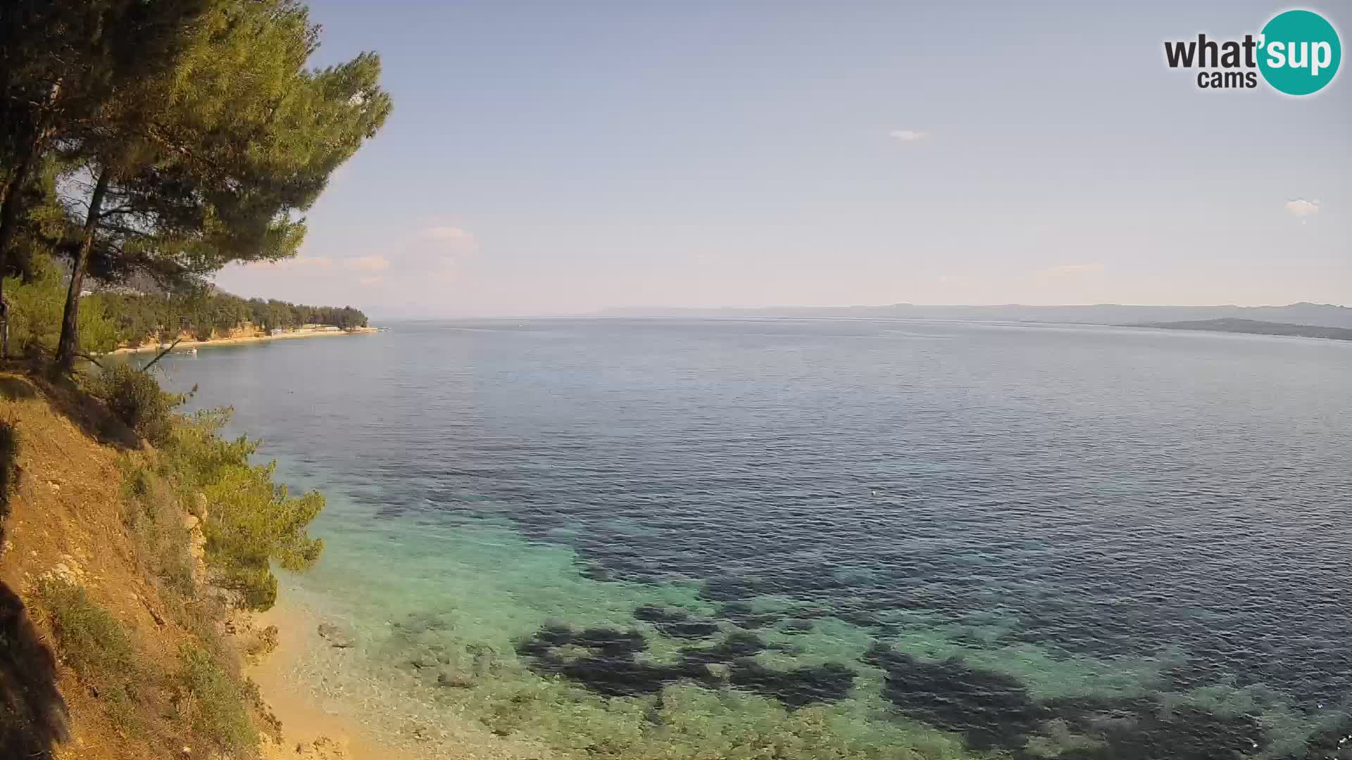 Webcam Spiaggia Potočine Bol – Vista live sulla spiaggia Borak, Isola di Brač