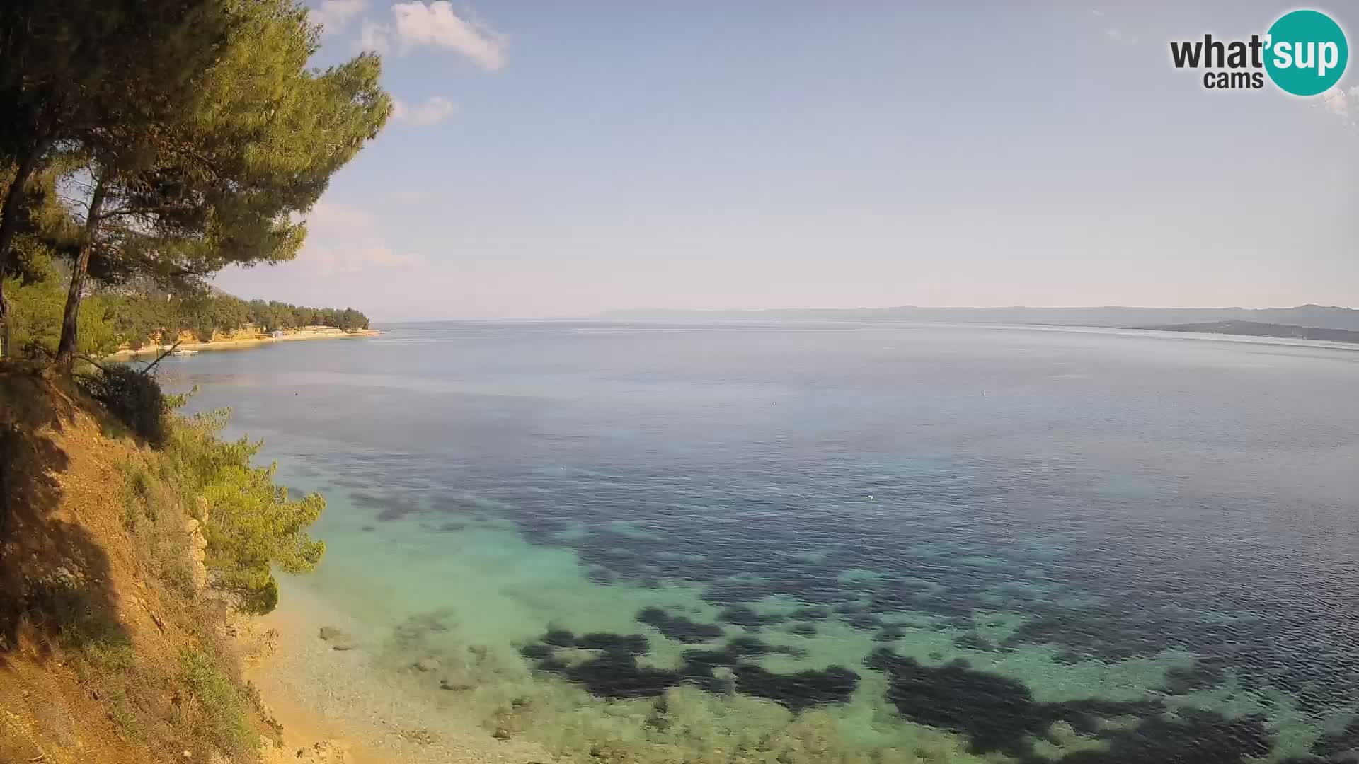 Webcam Spiaggia Potočine Bol – Vista live sulla spiaggia Borak, Isola di Brač