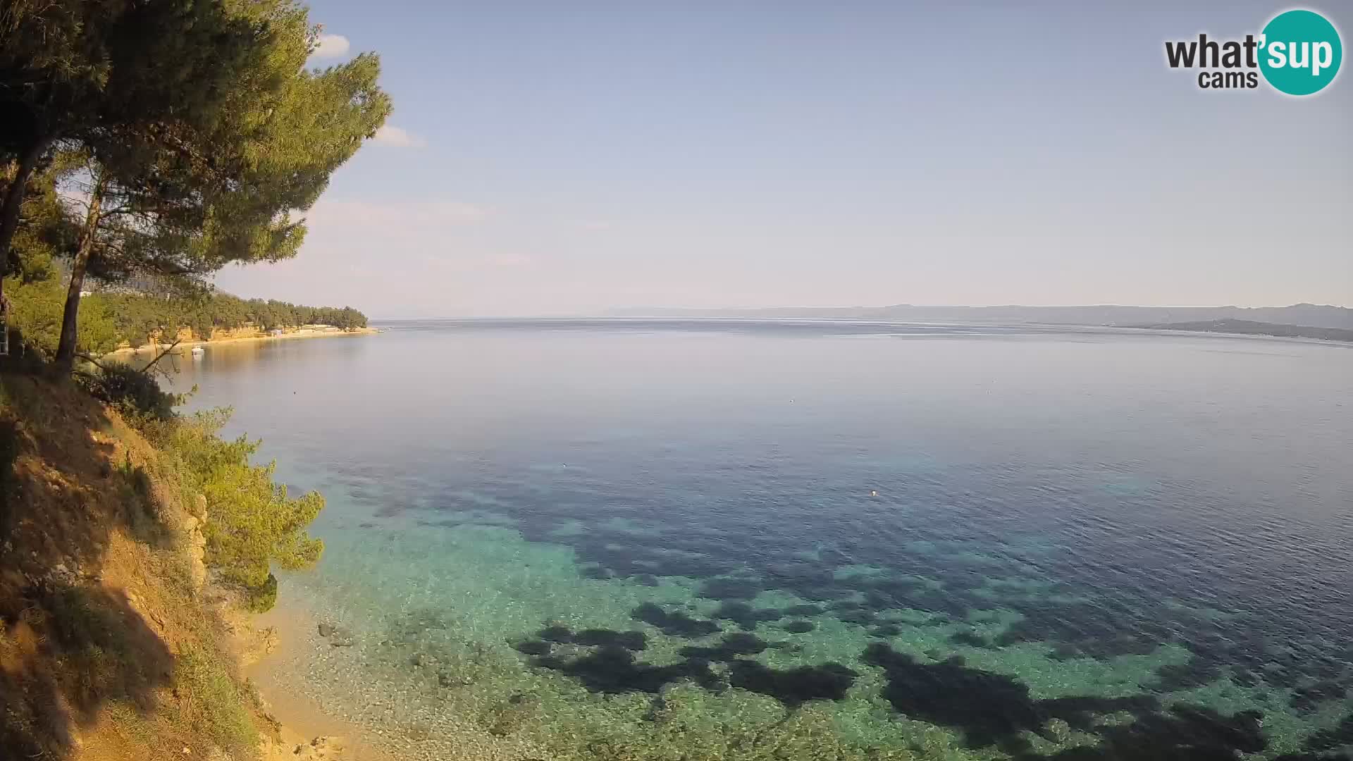 Webcam Spiaggia Potočine Bol – Vista live sulla spiaggia Borak, Isola di Brač
