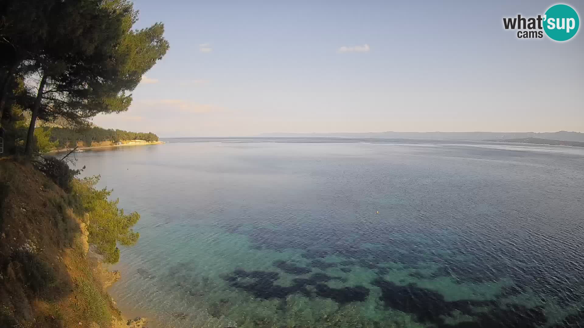 Webcam Spiaggia Potočine Bol – Vista live sulla spiaggia Borak, Isola di Brač