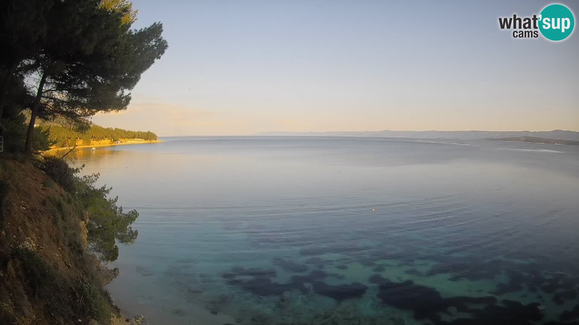 Webcam Spiaggia Potočine Bol – Vista live sulla spiaggia Borak, Isola di Brač