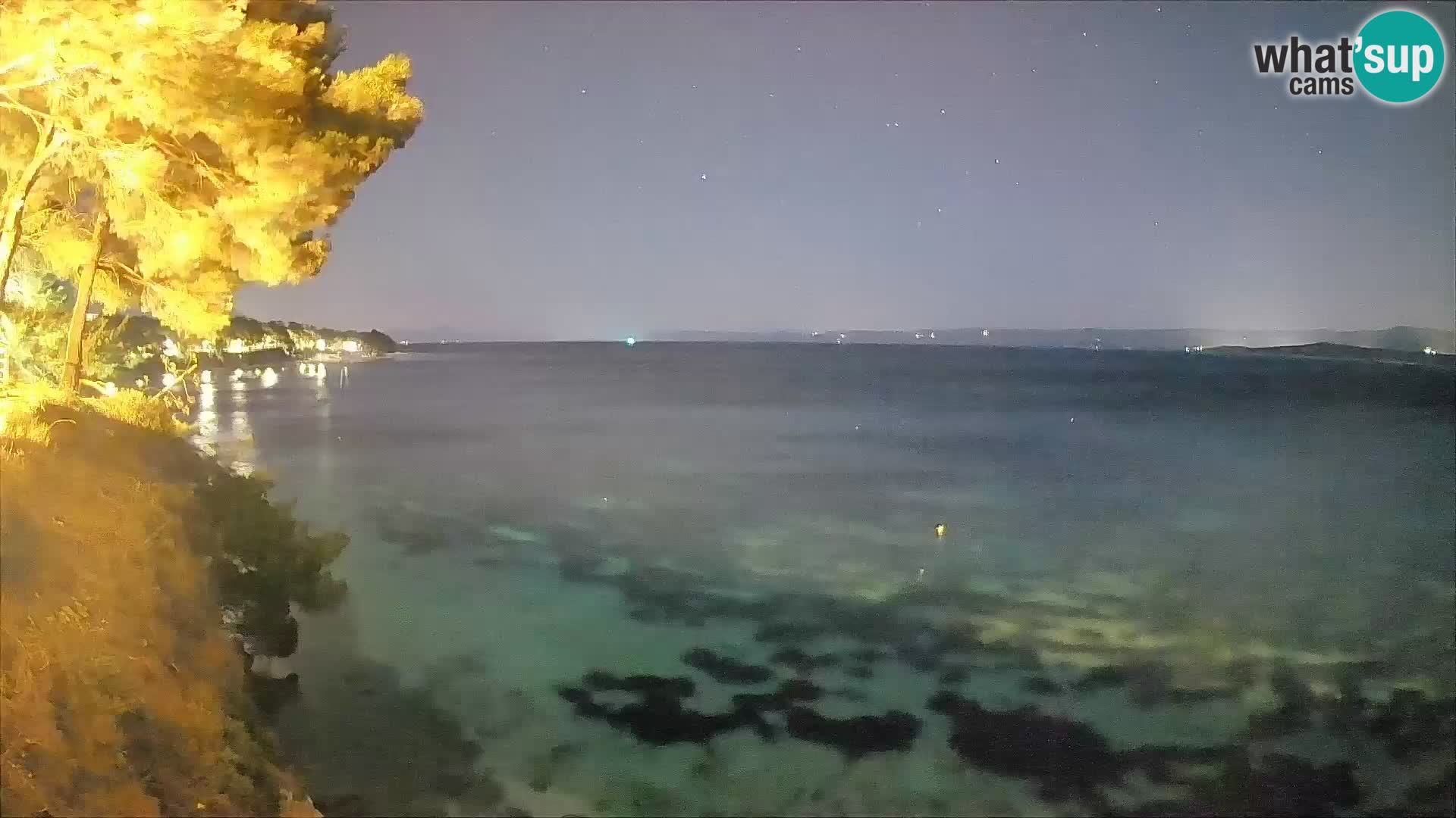 Webcam Spiaggia Potočine Bol – Vista live sulla spiaggia Borak, Isola di Brač