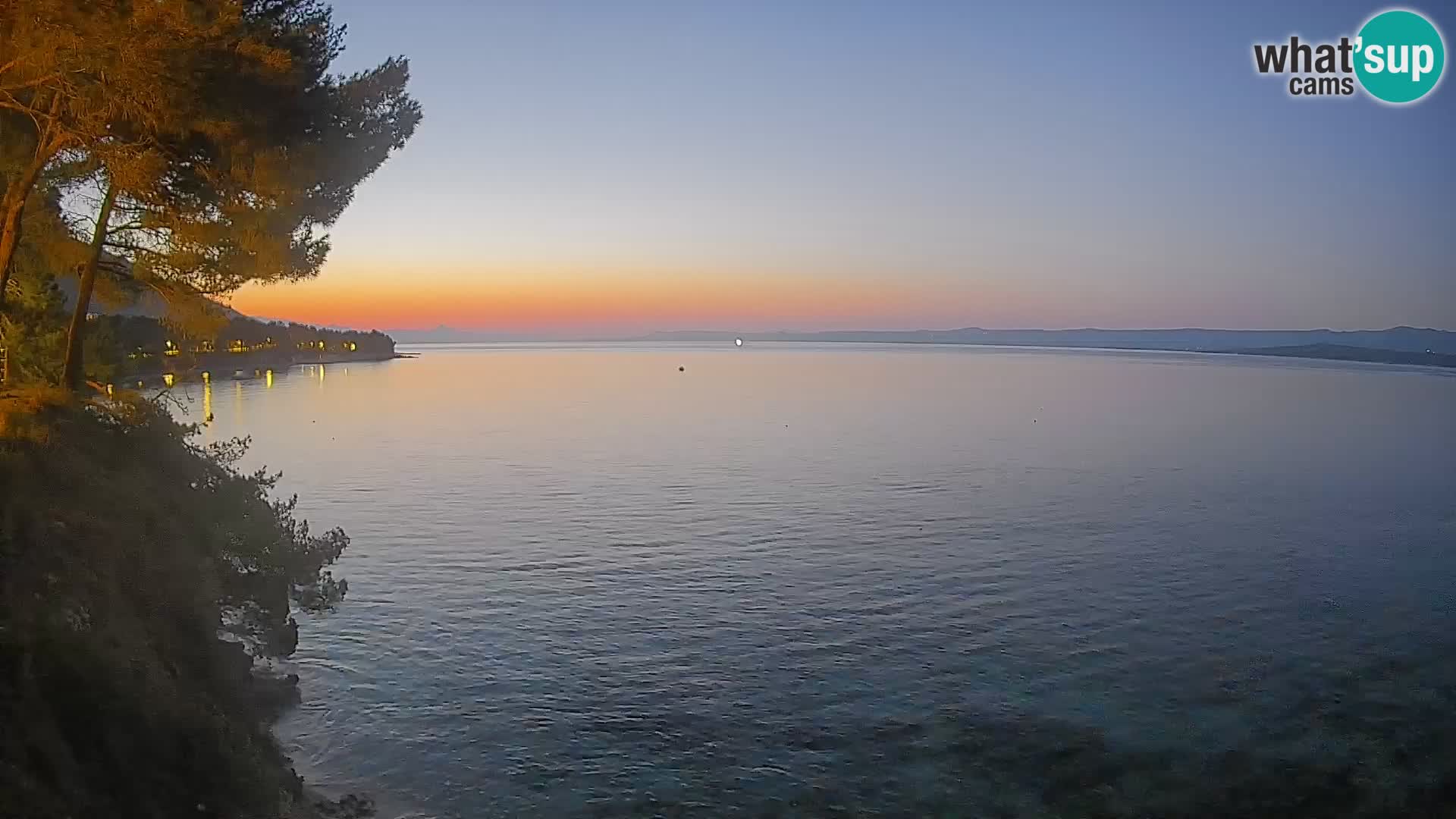 Webcam Spiaggia Potočine Bol – Vista live sulla spiaggia Borak, Isola di Brač