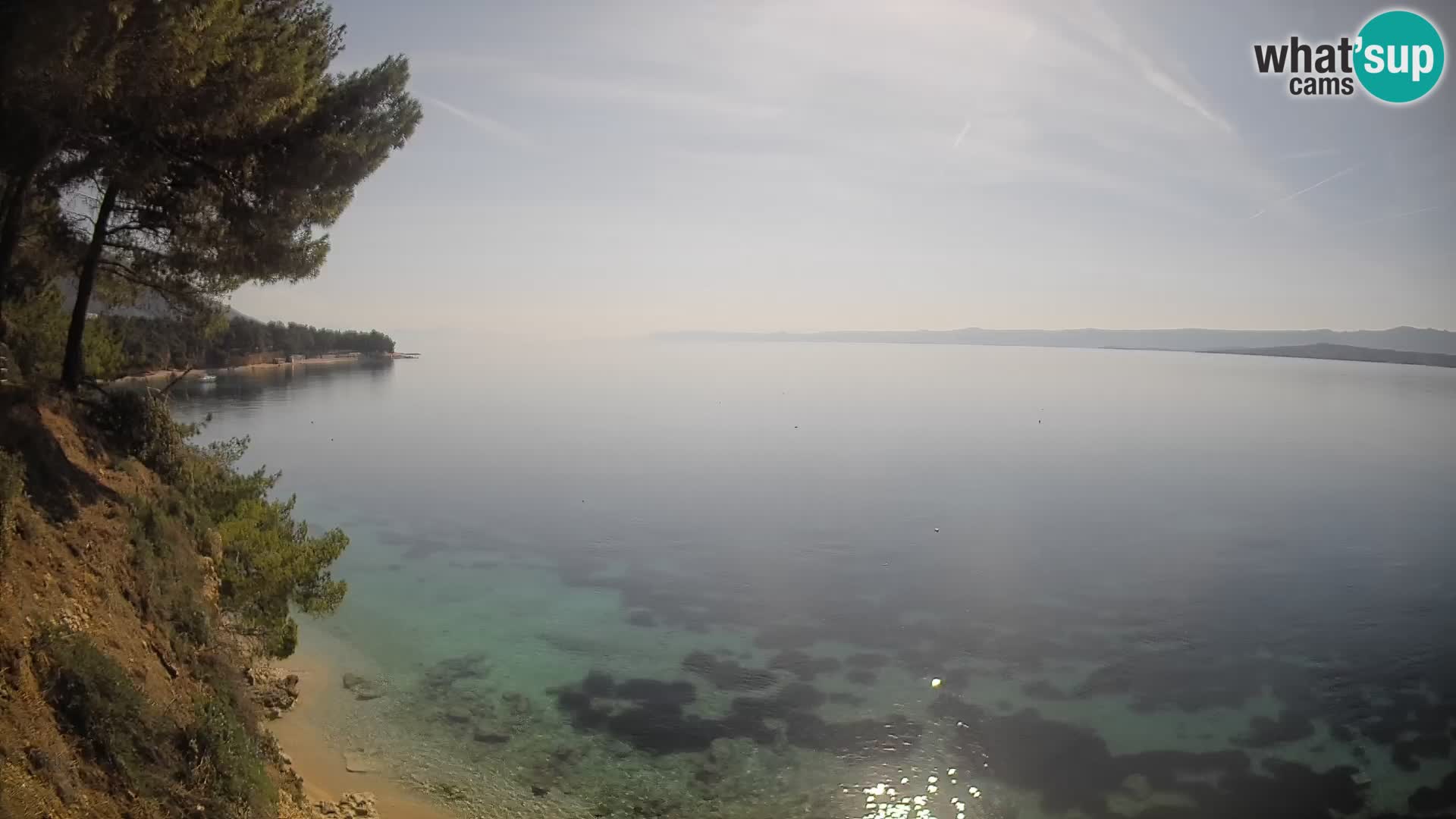 Webcam Spiaggia Potočine Bol – Vista live sulla spiaggia Borak, Isola di Brač