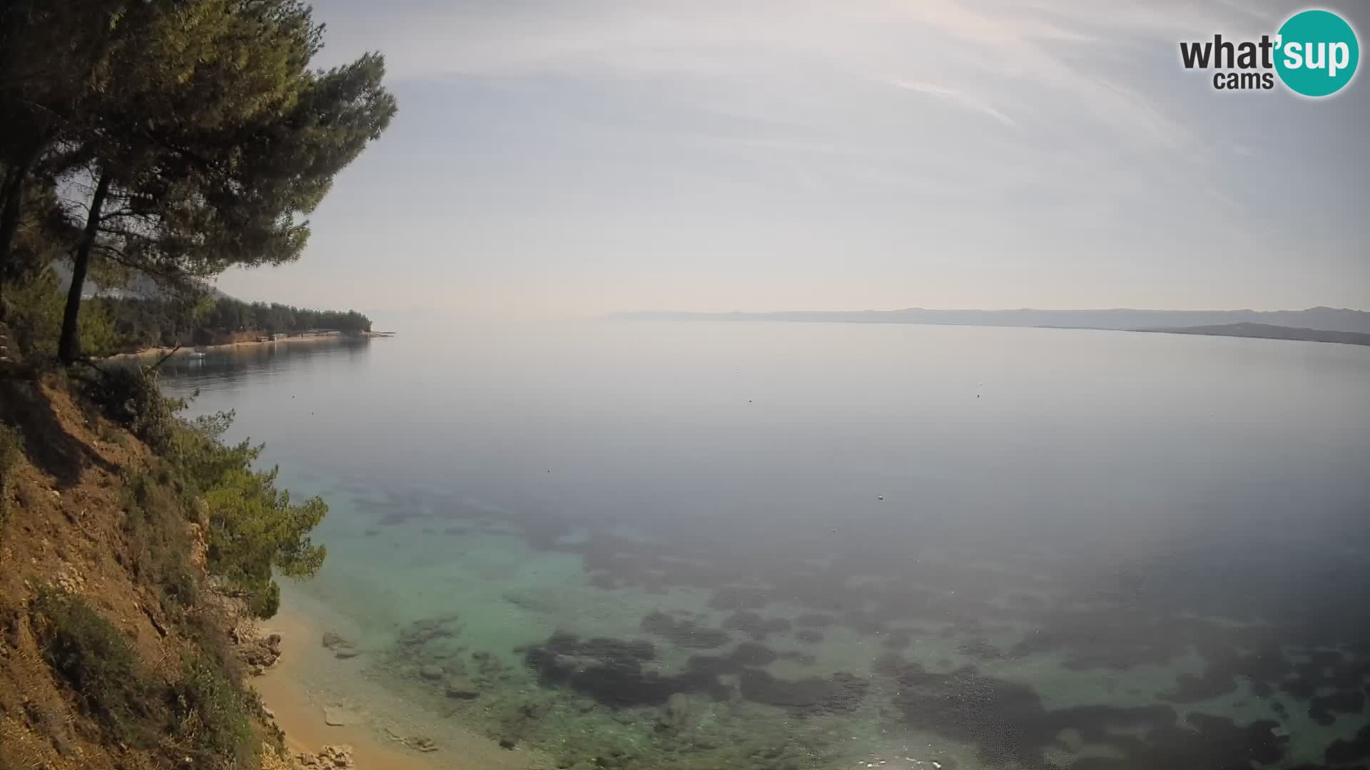 Web kamera Potočine Bol – Pogled uživo na plažu Borak, otok Brač