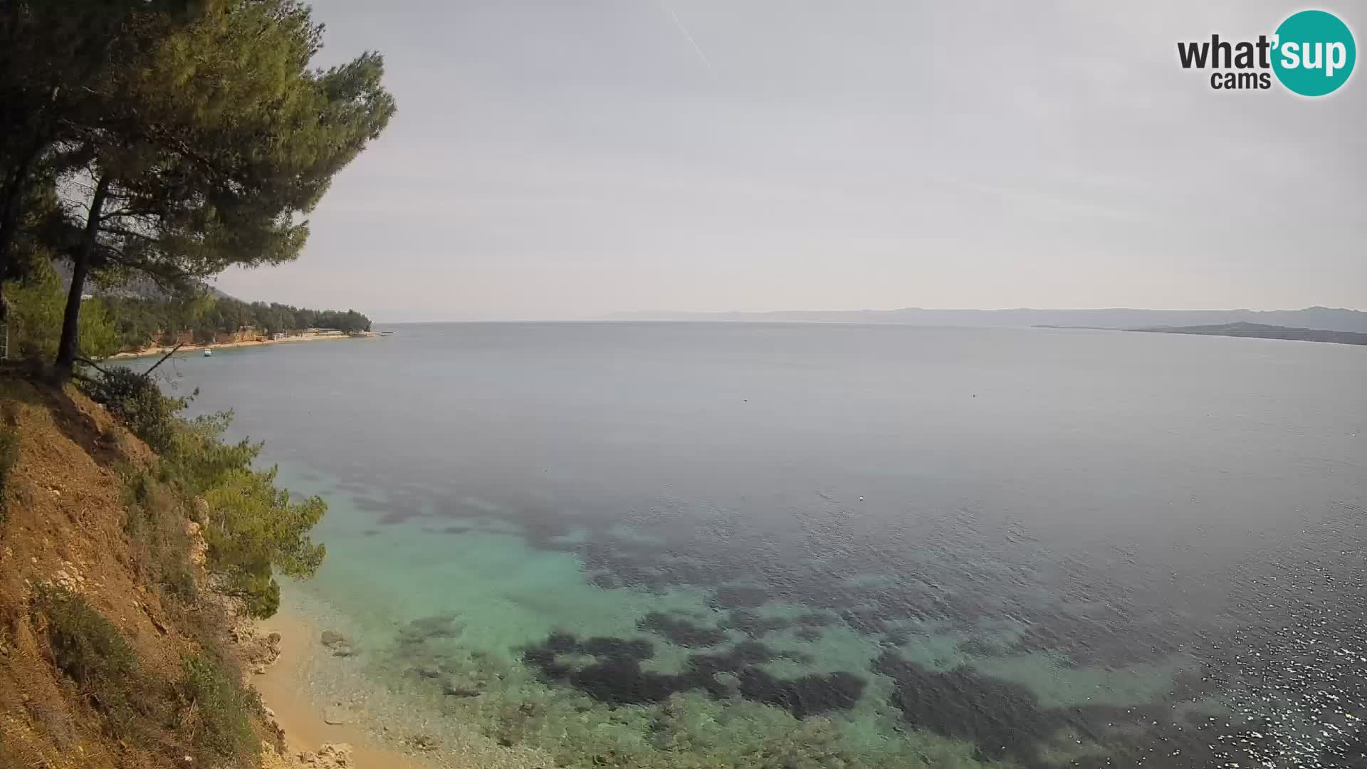 Web kamera Potočine Bol – Pogled uživo na plažu Borak, otok Brač