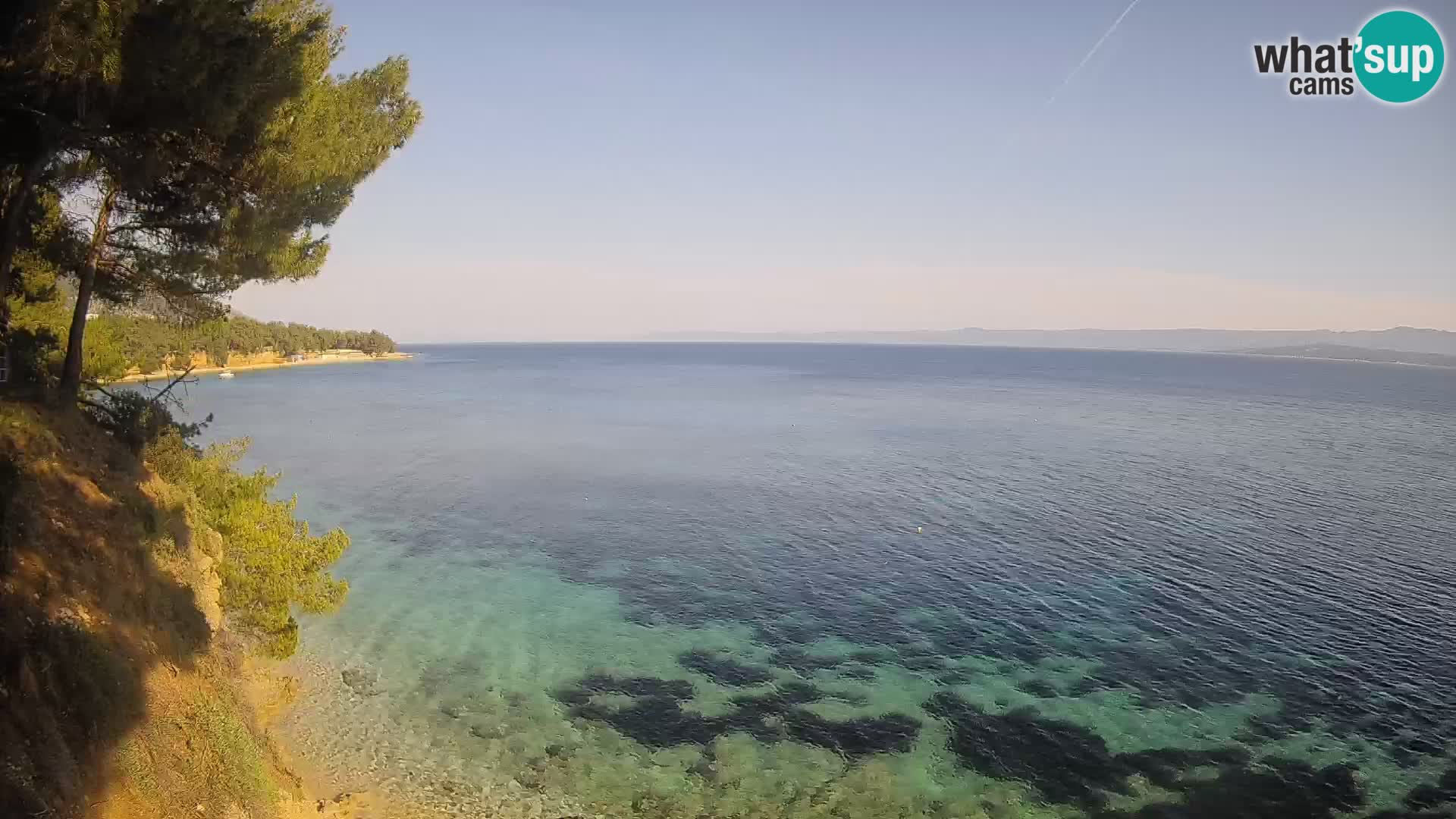 Webcam Spiaggia Potočine Bol – Vista live sulla spiaggia Borak, Isola di Brač