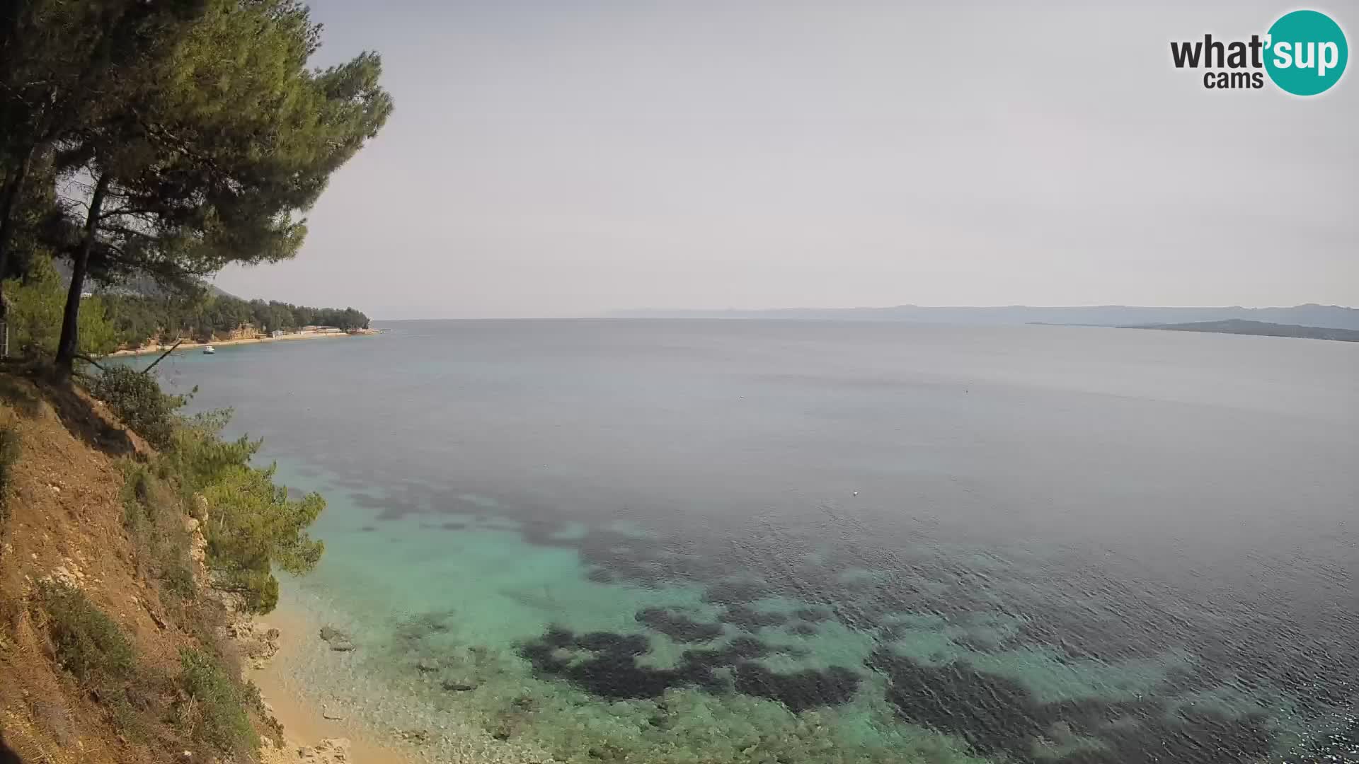Webcam Spiaggia Potočine Bol – Vista live sulla spiaggia Borak, Isola di Brač