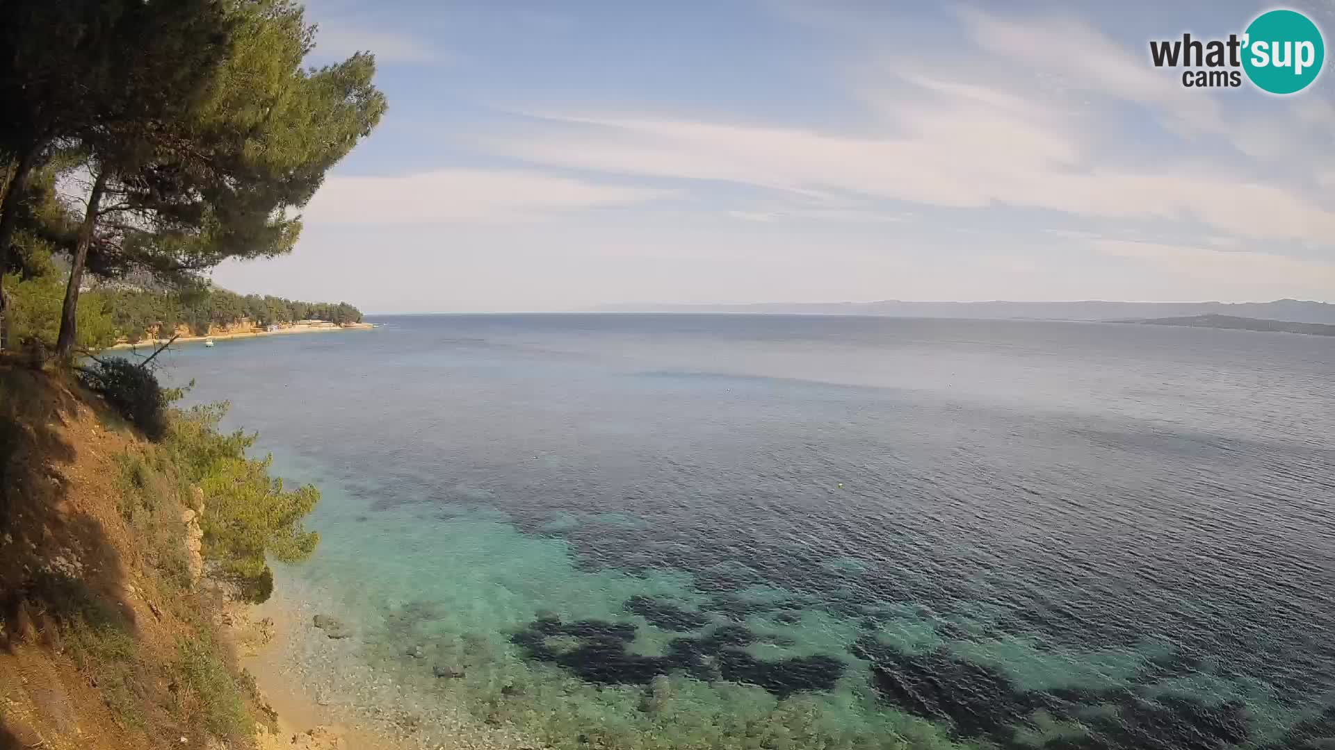 Webcam Spiaggia Potočine Bol – Vista live sulla spiaggia Borak, Isola di Brač