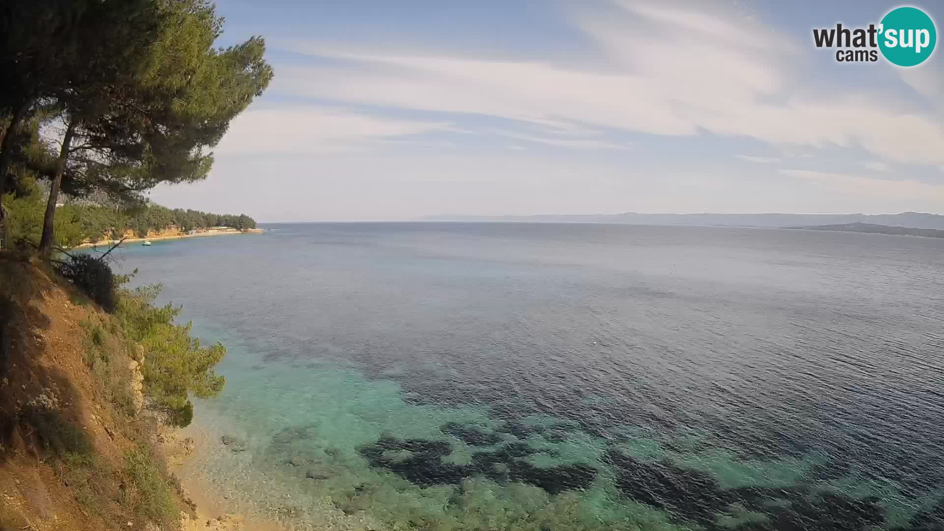 Webcam Spiaggia Potočine Bol – Vista live sulla spiaggia Borak, Isola di Brač