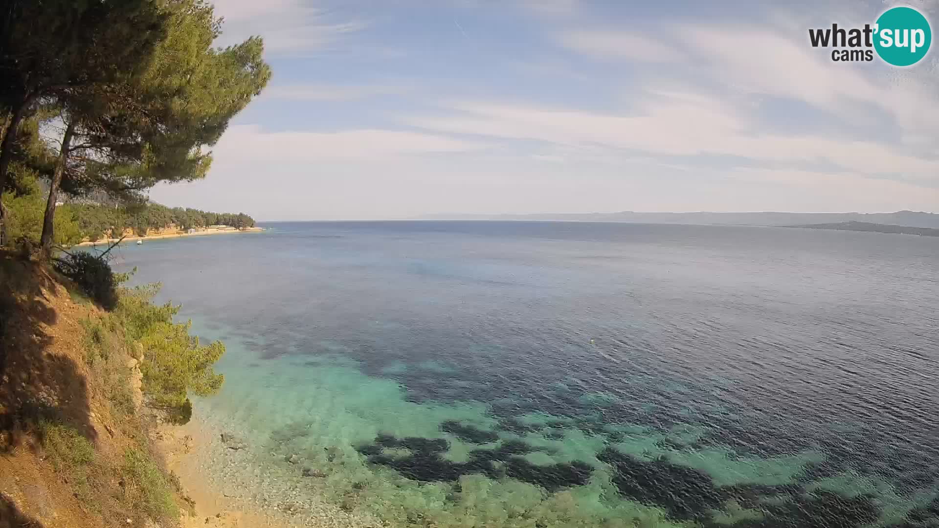 Web kamera Potočine Bol – Pogled uživo na plažu Borak, otok Brač