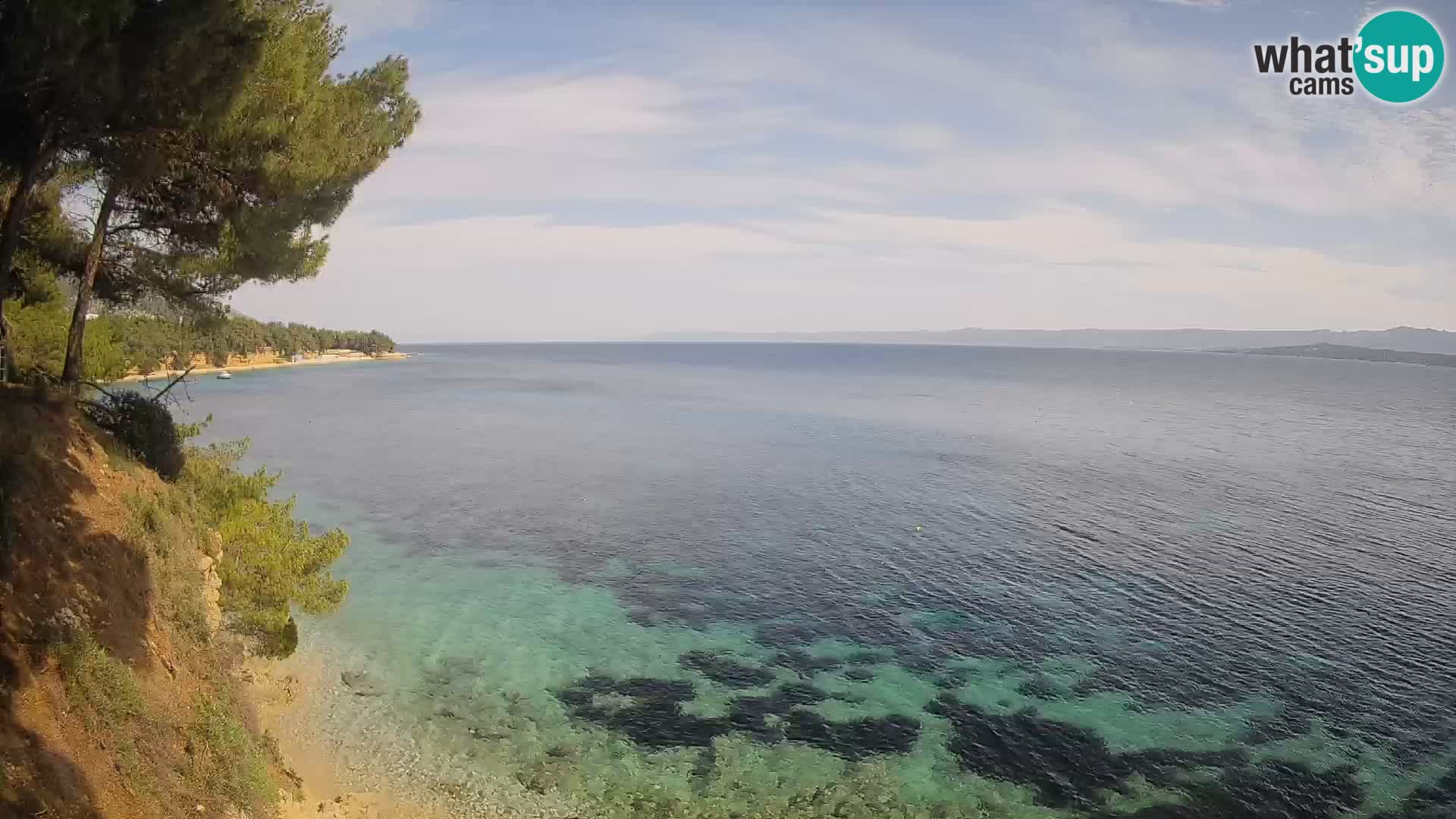 Webcam Spiaggia Potočine Bol – Vista live sulla spiaggia Borak, Isola di Brač