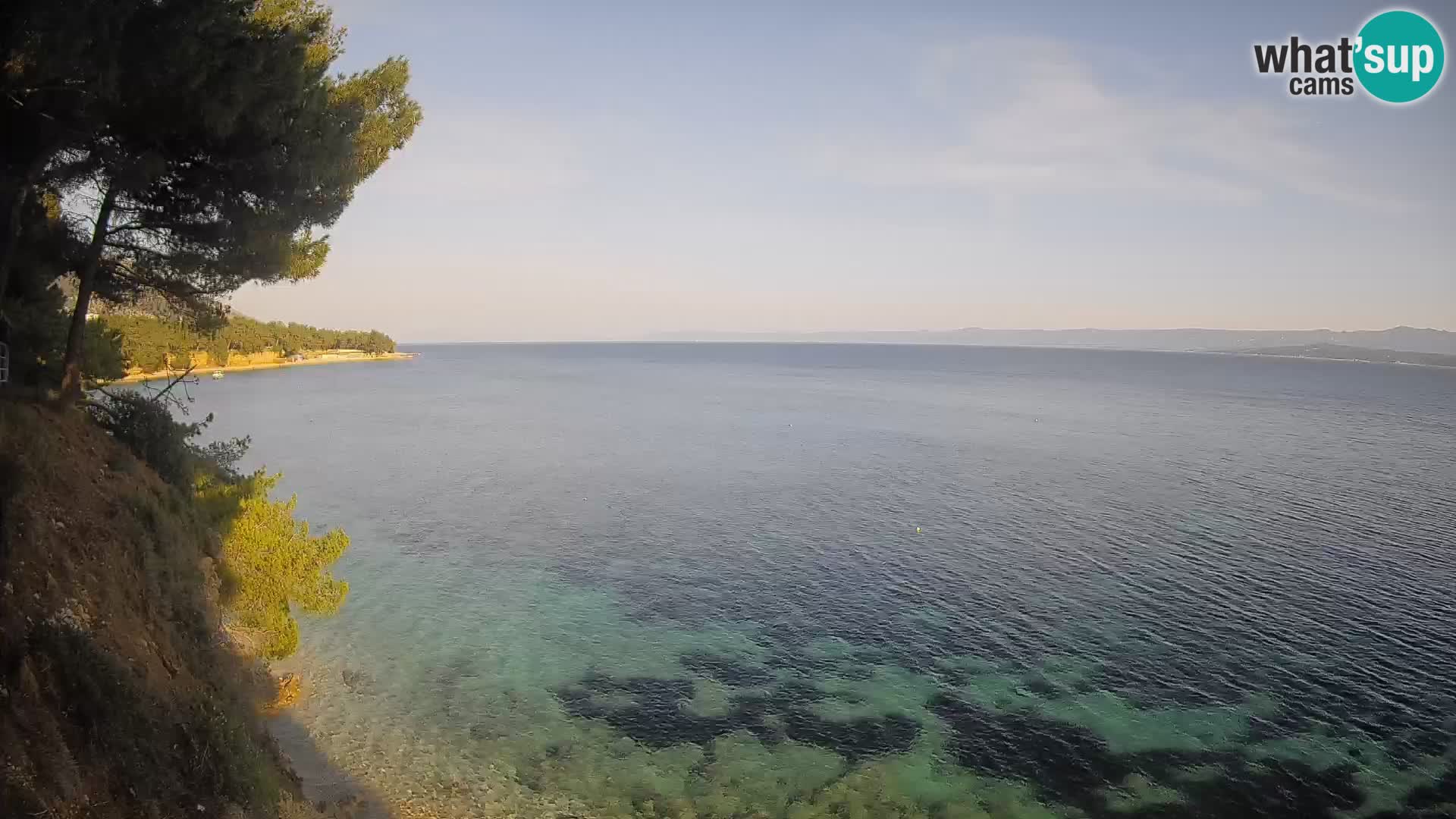 Webcam Spiaggia Potočine Bol – Vista live sulla spiaggia Borak, Isola di Brač