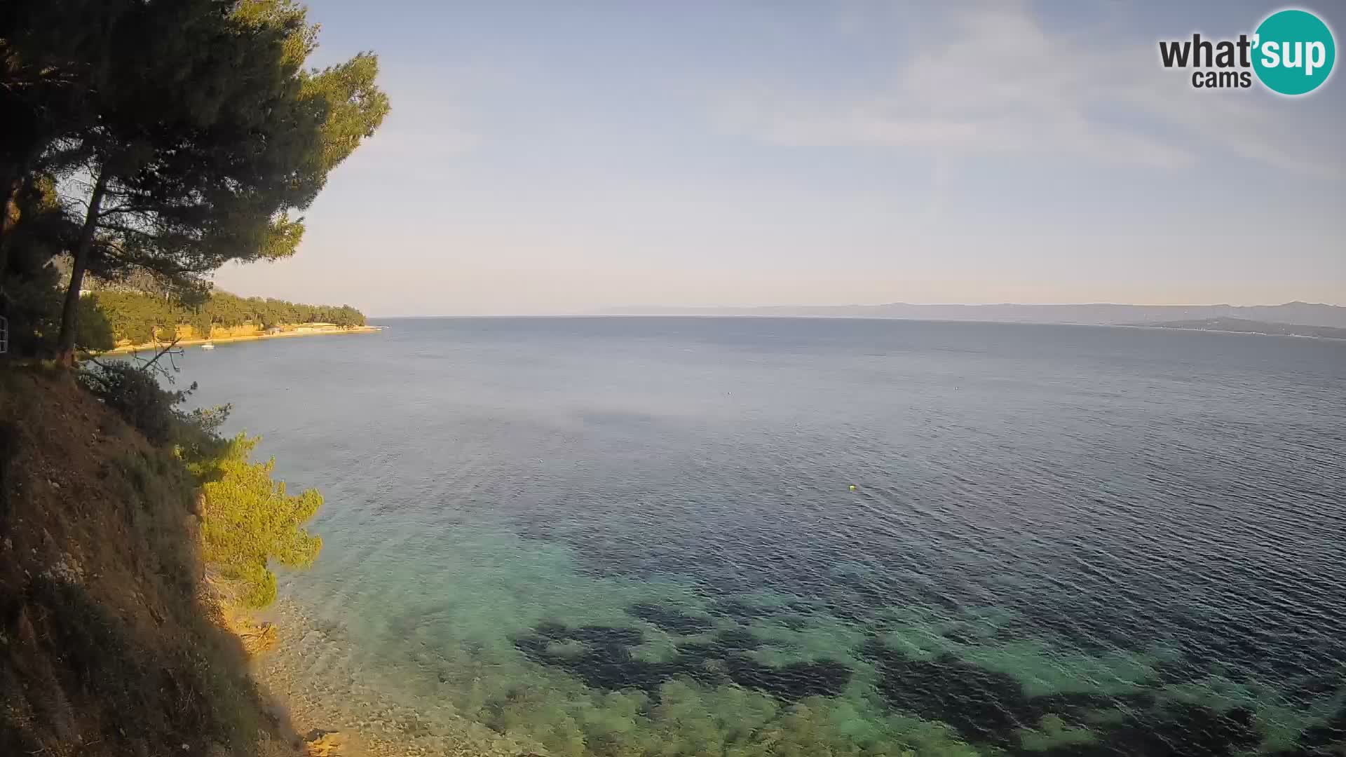 Webcam Spiaggia Potočine Bol – Vista live sulla spiaggia Borak, Isola di Brač