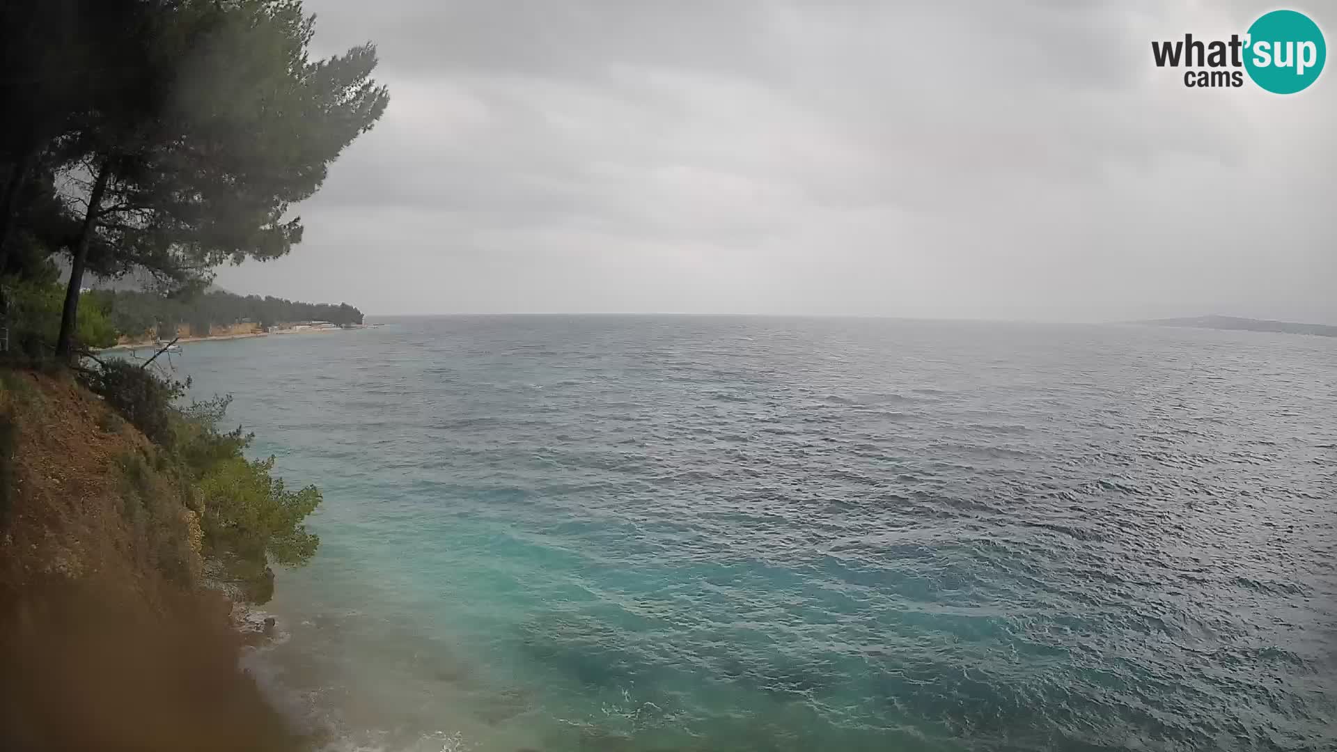 Webcam Spiaggia Potočine Bol – Vista live sulla spiaggia Borak, Isola di Brač