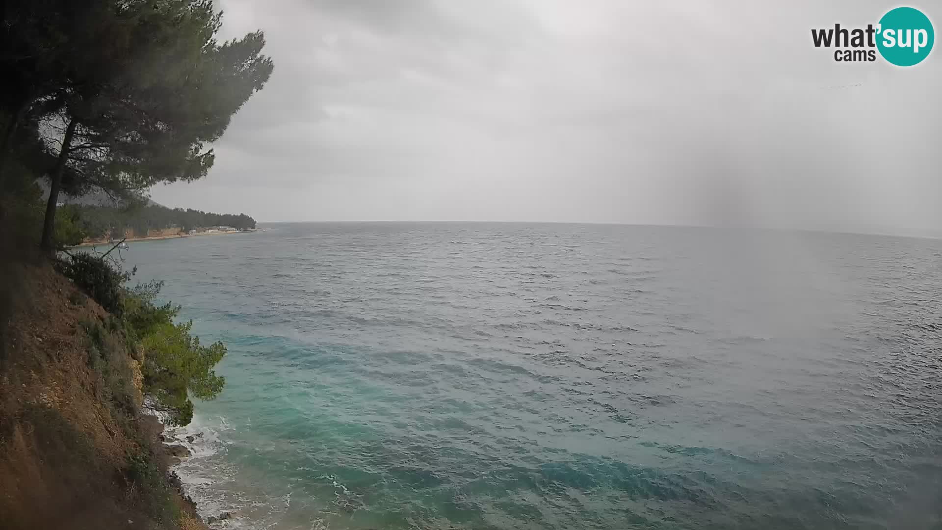 Spletna kamera Plaža Potočine Bol – Pogled v živo na plažo Borak, otok Brač