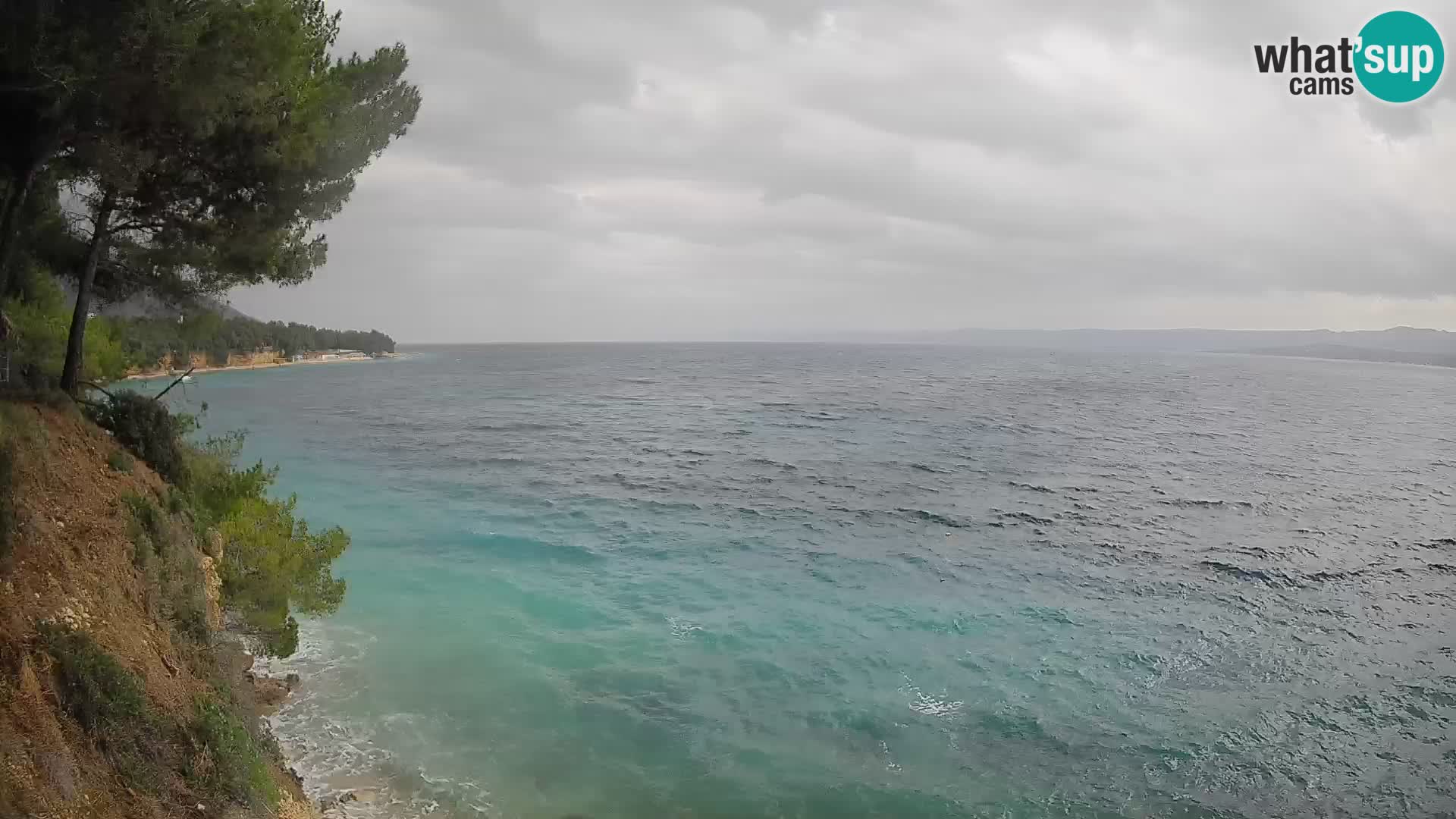 Webcam Spiaggia Potočine Bol – Vista live sulla spiaggia Borak, Isola di Brač