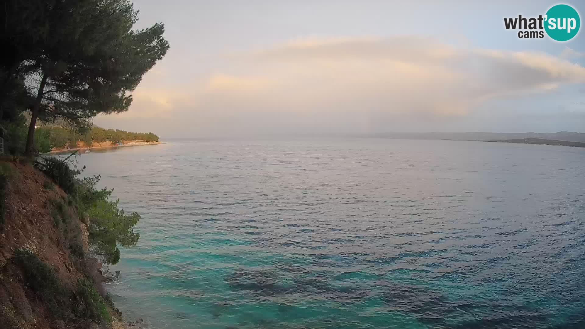 Webcam Spiaggia Potočine Bol – Vista live sulla spiaggia Borak, Isola di Brač