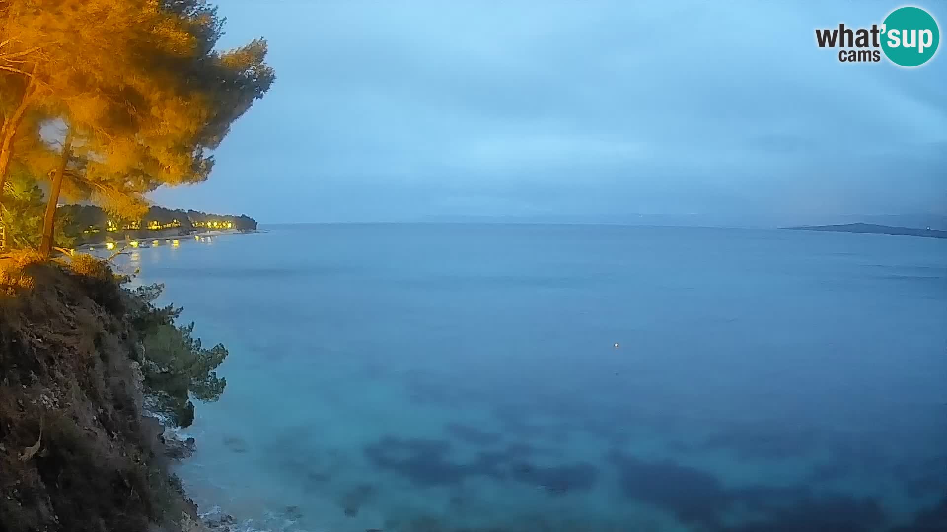 Webcam Spiaggia Potočine Bol – Vista live sulla spiaggia Borak, Isola di Brač