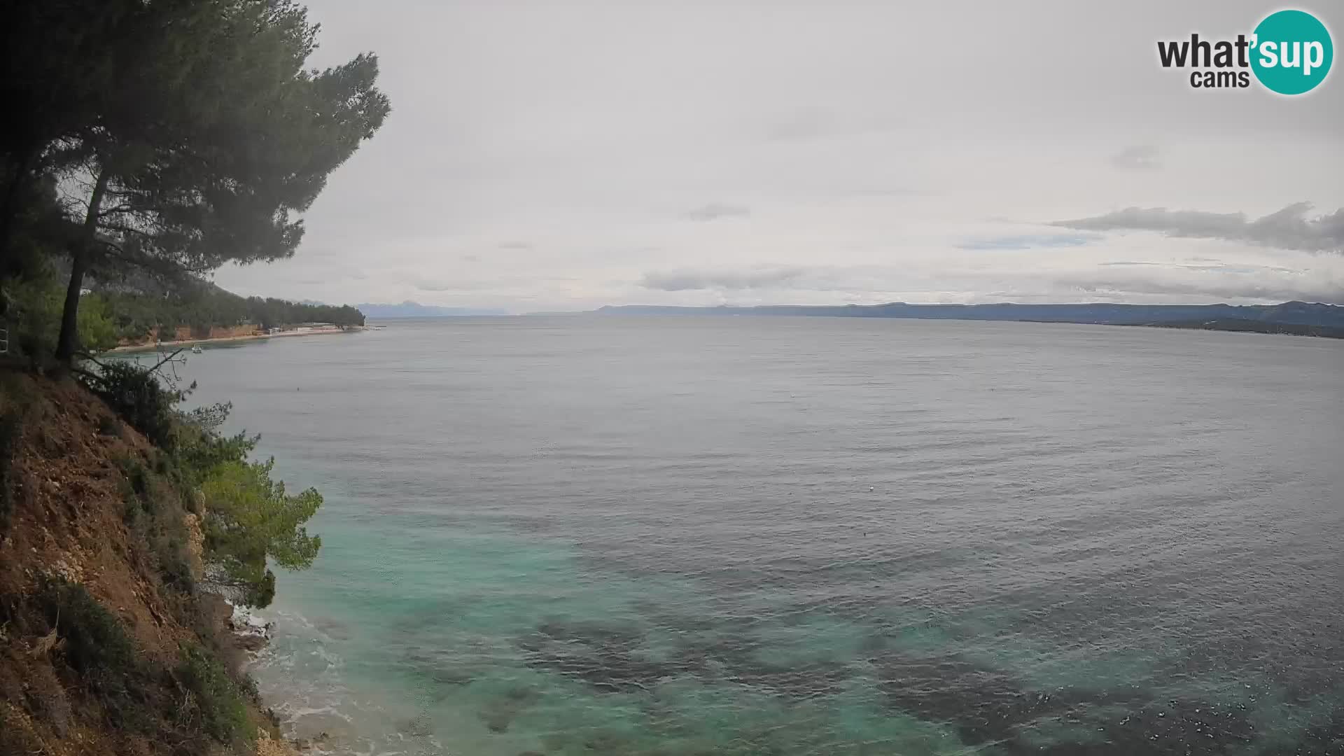 Webcam Spiaggia Potočine Bol – Vista live sulla spiaggia Borak, Isola di Brač