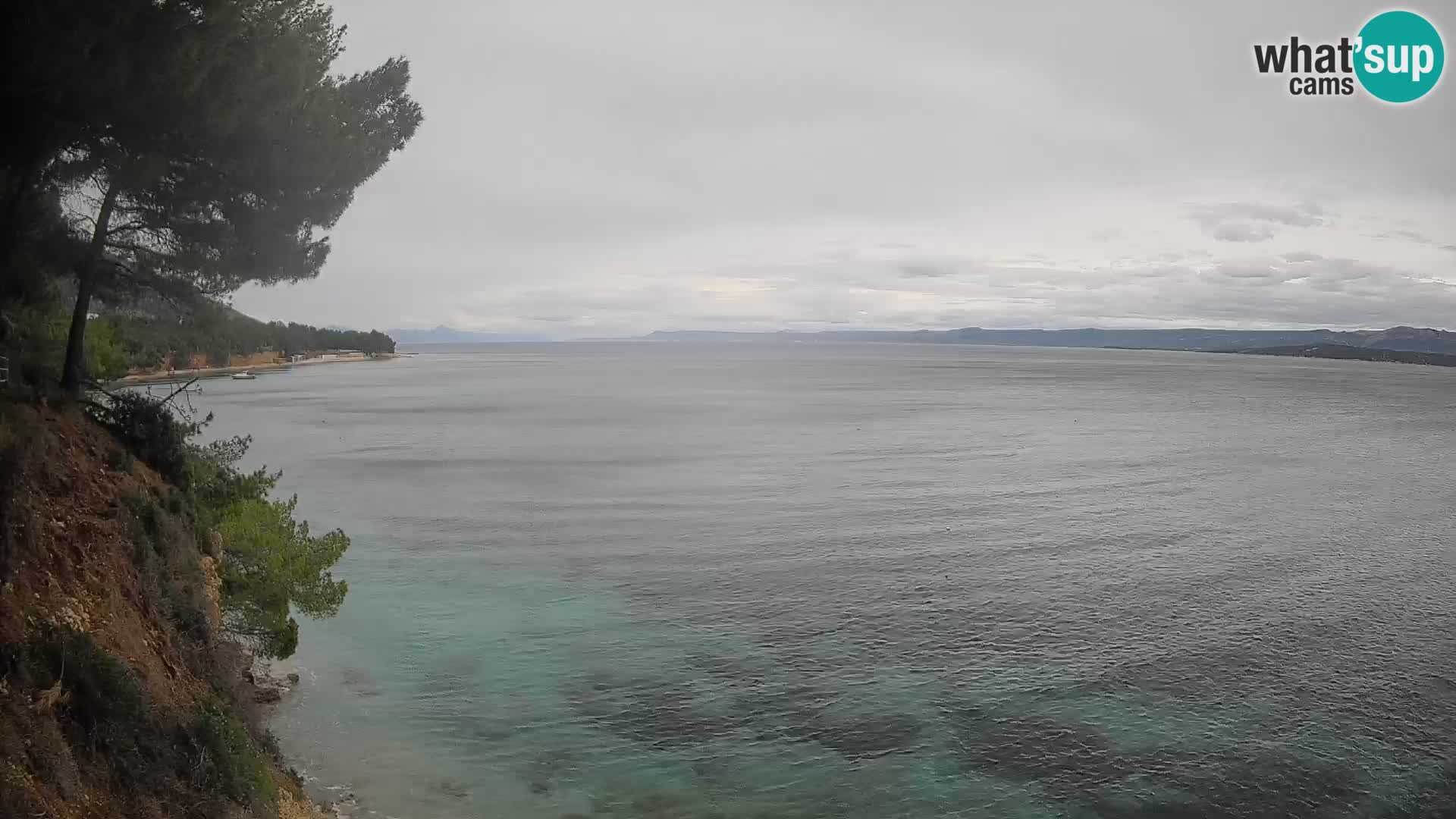 Webcam Spiaggia Potočine Bol – Vista live sulla spiaggia Borak, Isola di Brač